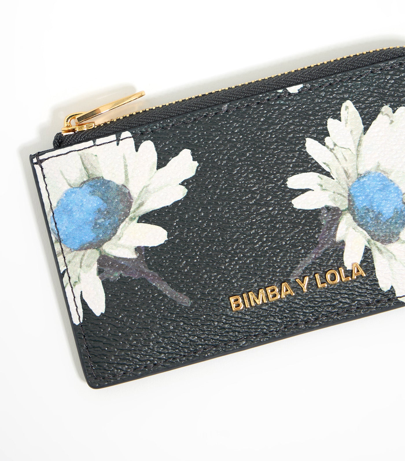 Daisy Card Holder/Coin Purse Anthracite