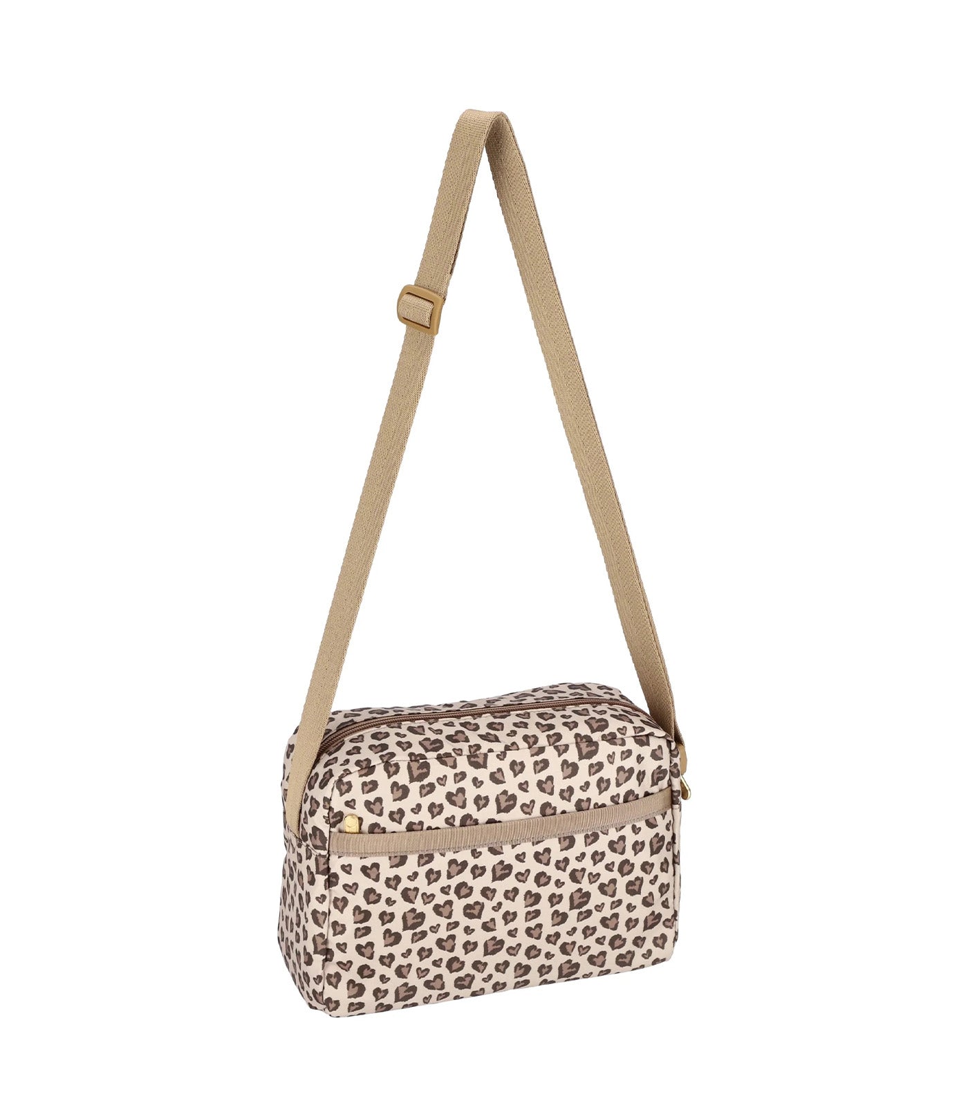 Daniella Crossbody Latte Heart Leopard