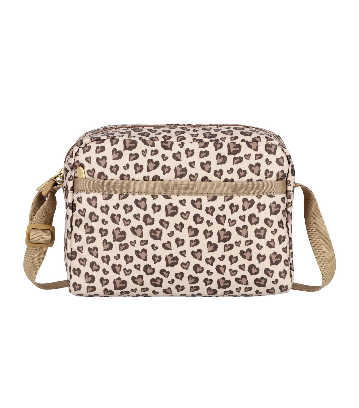 Daniella Crossbody Latte Heart Leopard