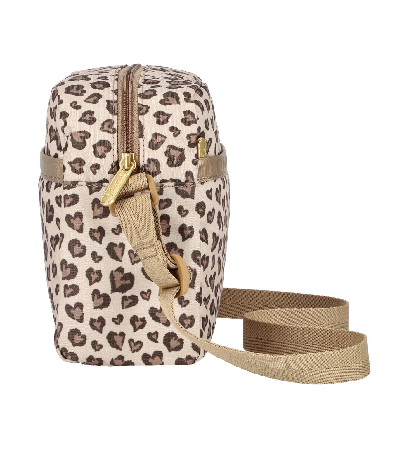 Daniella Crossbody Latte Heart Leopard