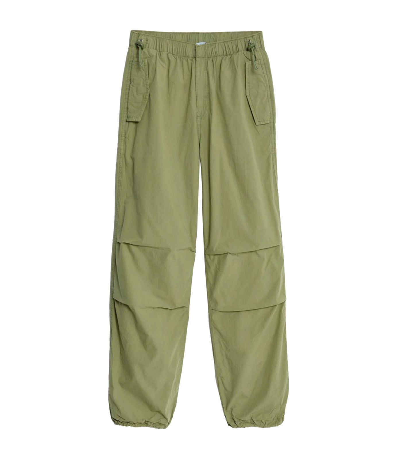 Pure Cotton Parachute Trousers Khaki