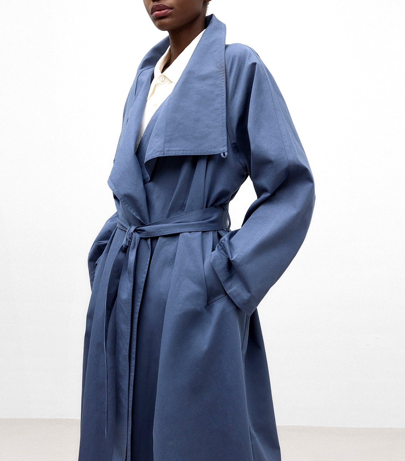 Adolfo Dominguez Trench Coat Petrol Blue | Rustan's Adolfo Dominguez Trench Coat Petrol Blue | Rustan's