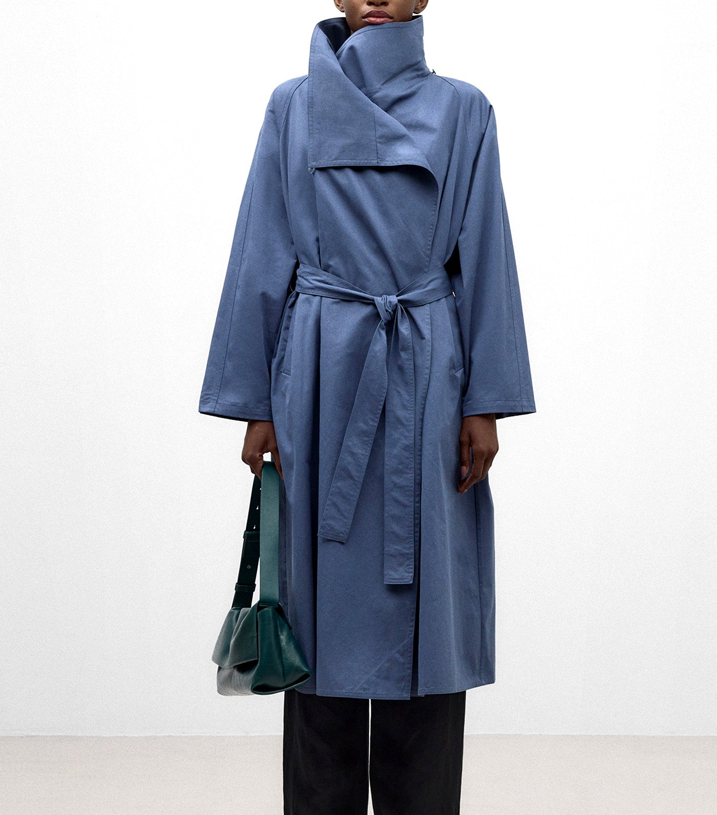 Adolfo Dominguez Trench Coat Petrol Blue | Rustan's Adolfo Dominguez Trench Coat Petrol Blue | Rustan's