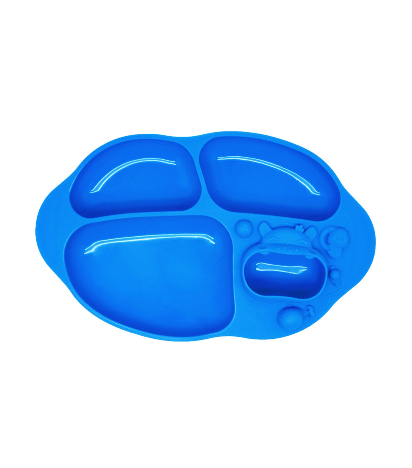 Suction Divided Plate - Pebble