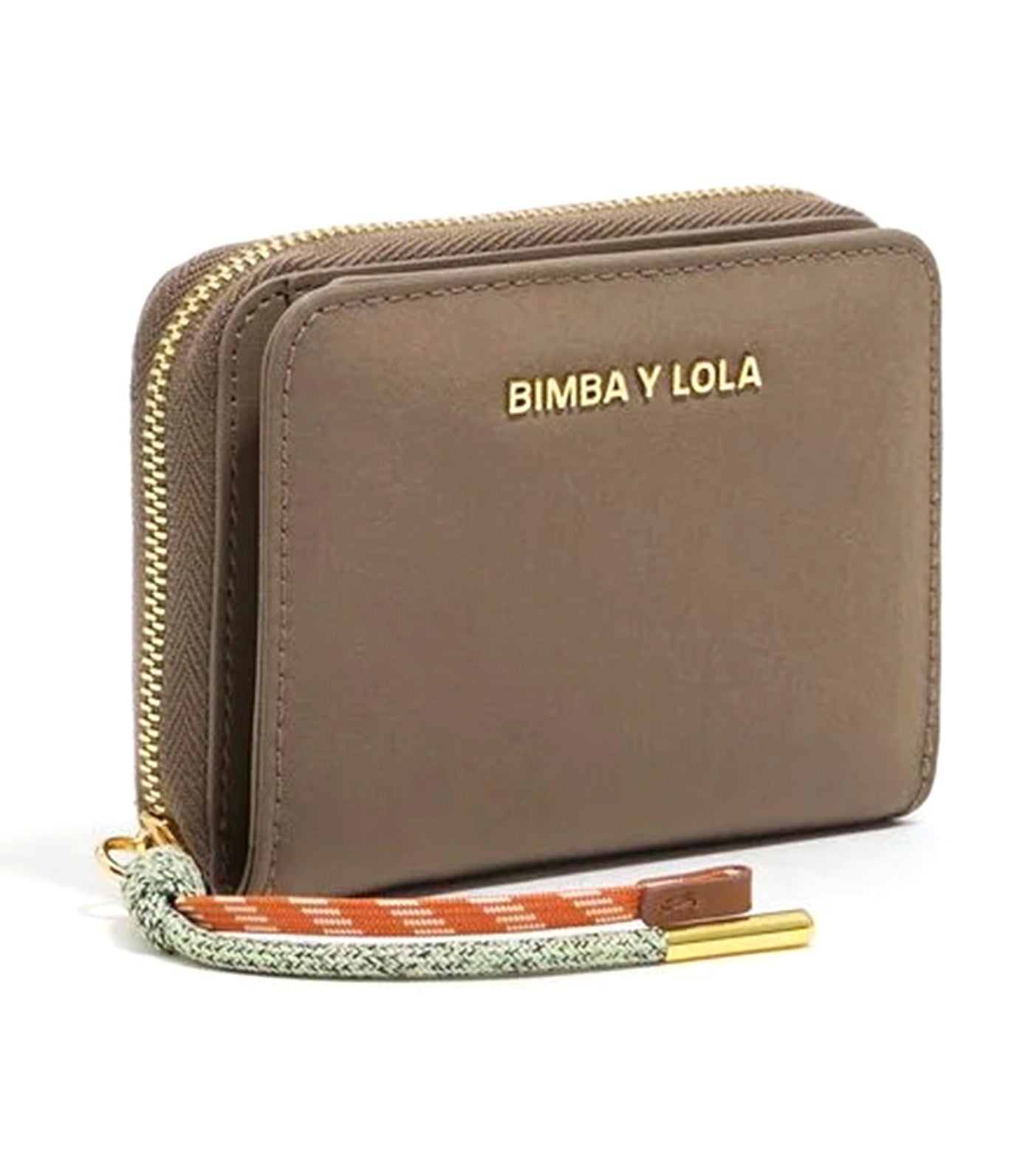 Nylon Flap Purse Khaki Brown