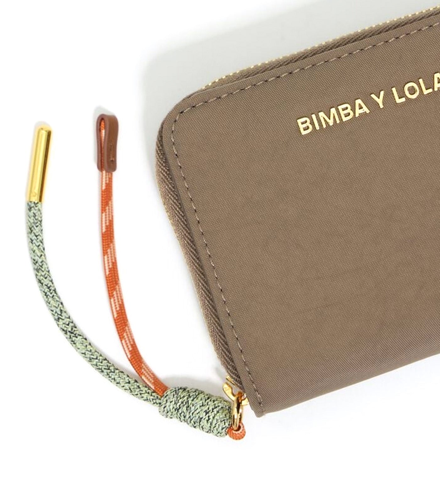 Nylon Flap Purse Khaki Brown