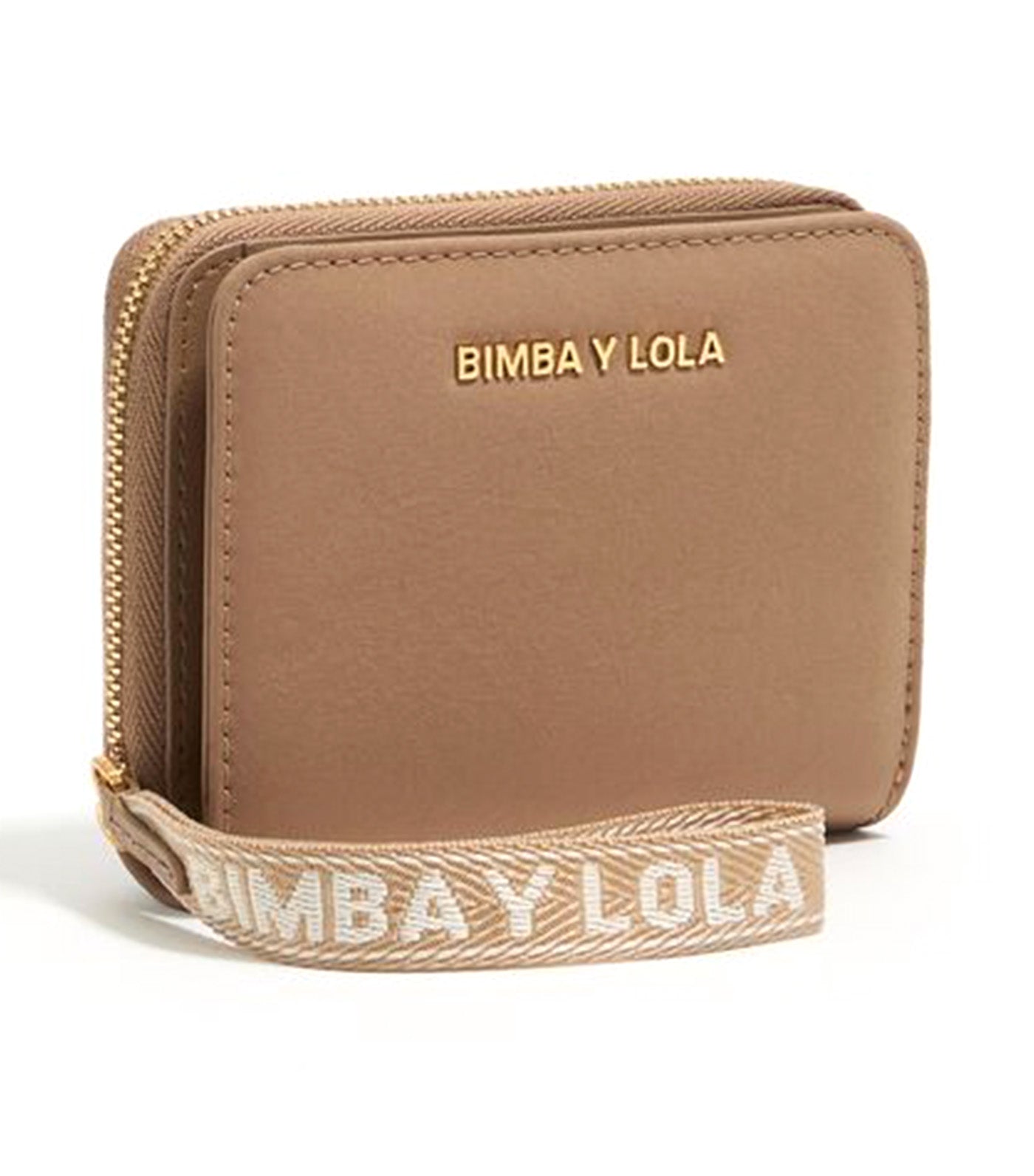 Bark Nylon Flap Purse Brown