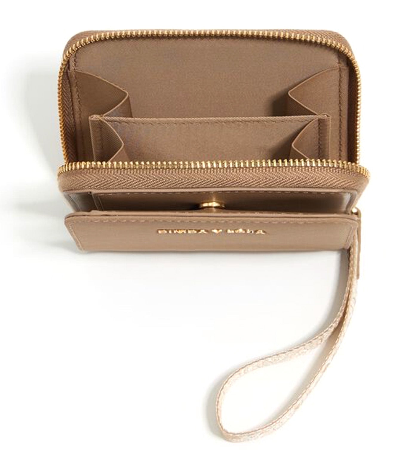 Bark Nylon Flap Purse Brown