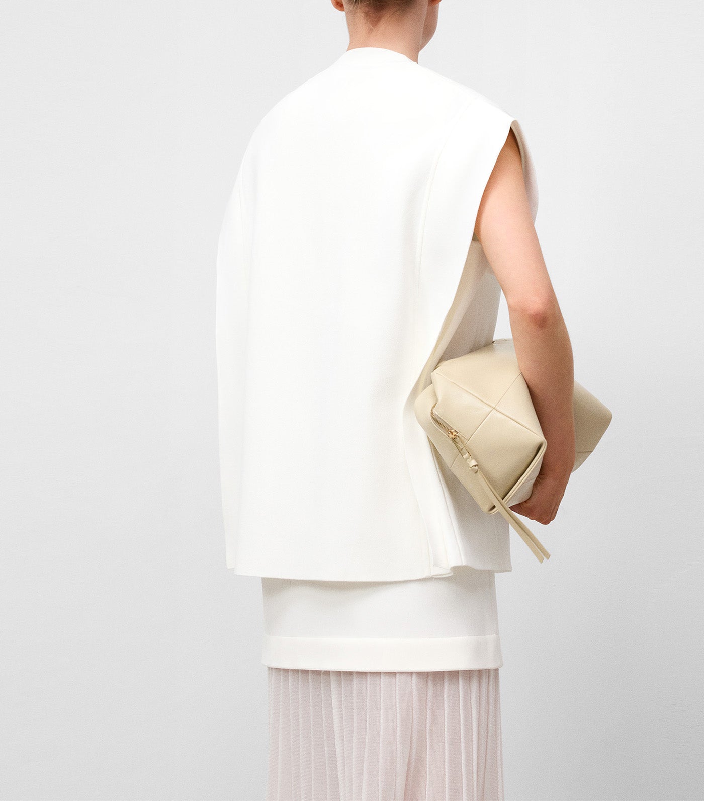 Double-Knit Vest Ecru