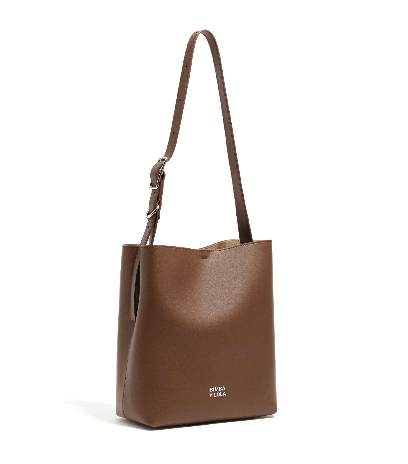 Bimba Y Lola Medium Leather Carlino Bag Oak