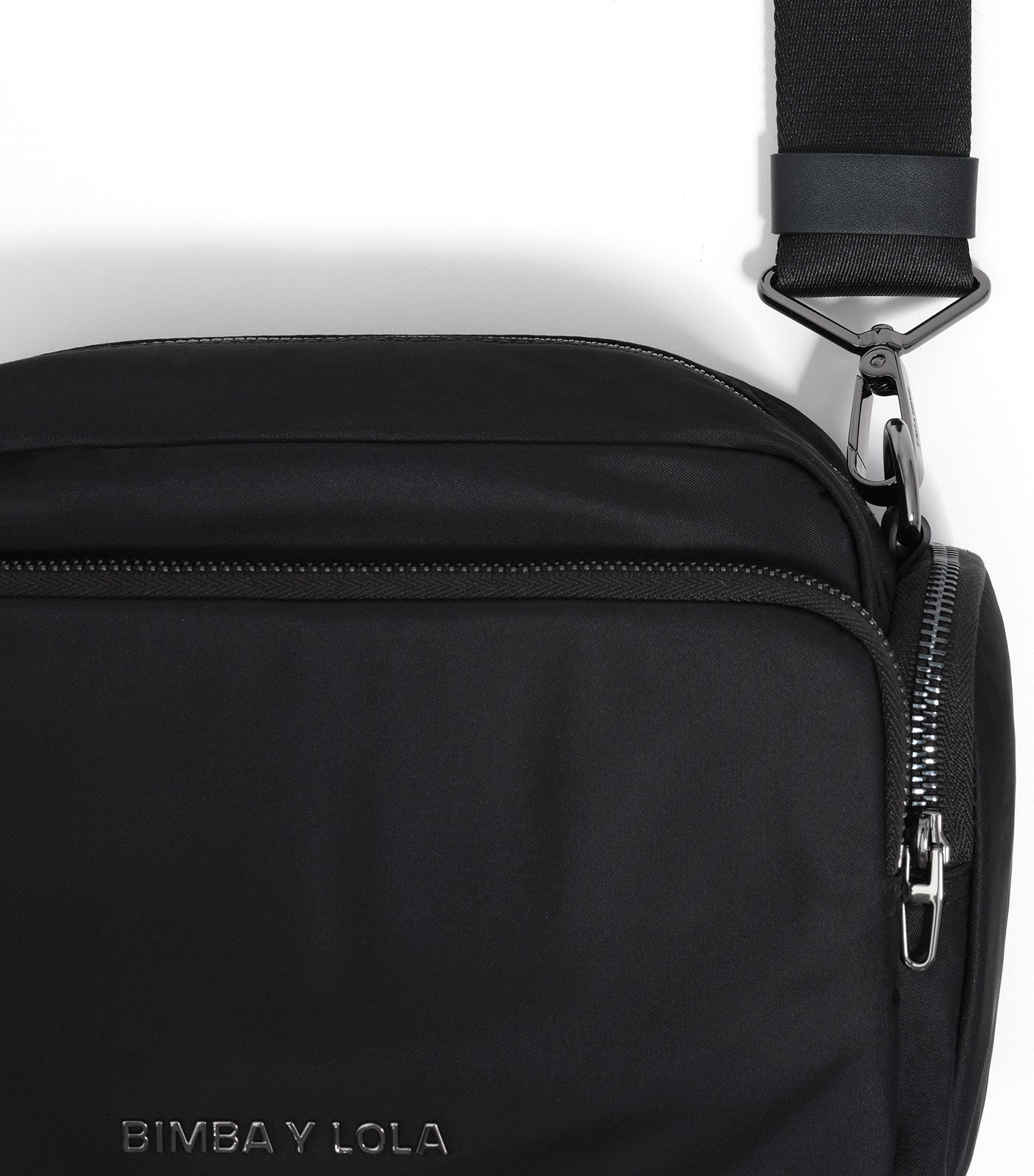 Nylon Pocket Crossbody Bag Black