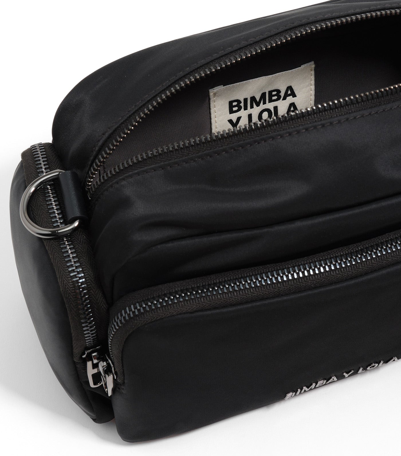 Nylon Pocket Crossbody Bag Black