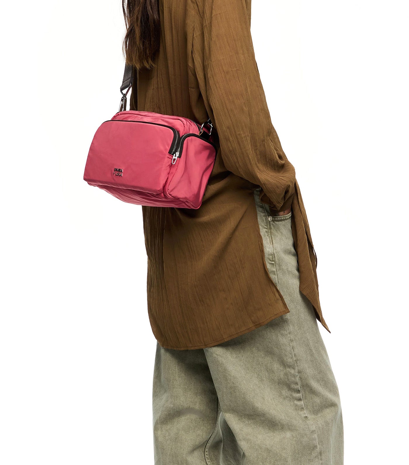 Medium Nylon Pocket Crossbody Bag