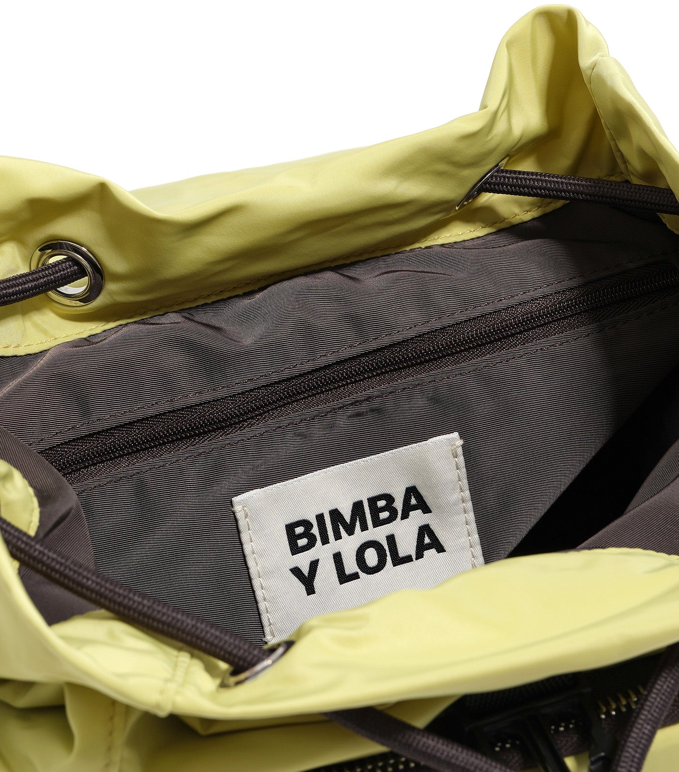 Medium Nylon Pocket Backpack Pale Lime