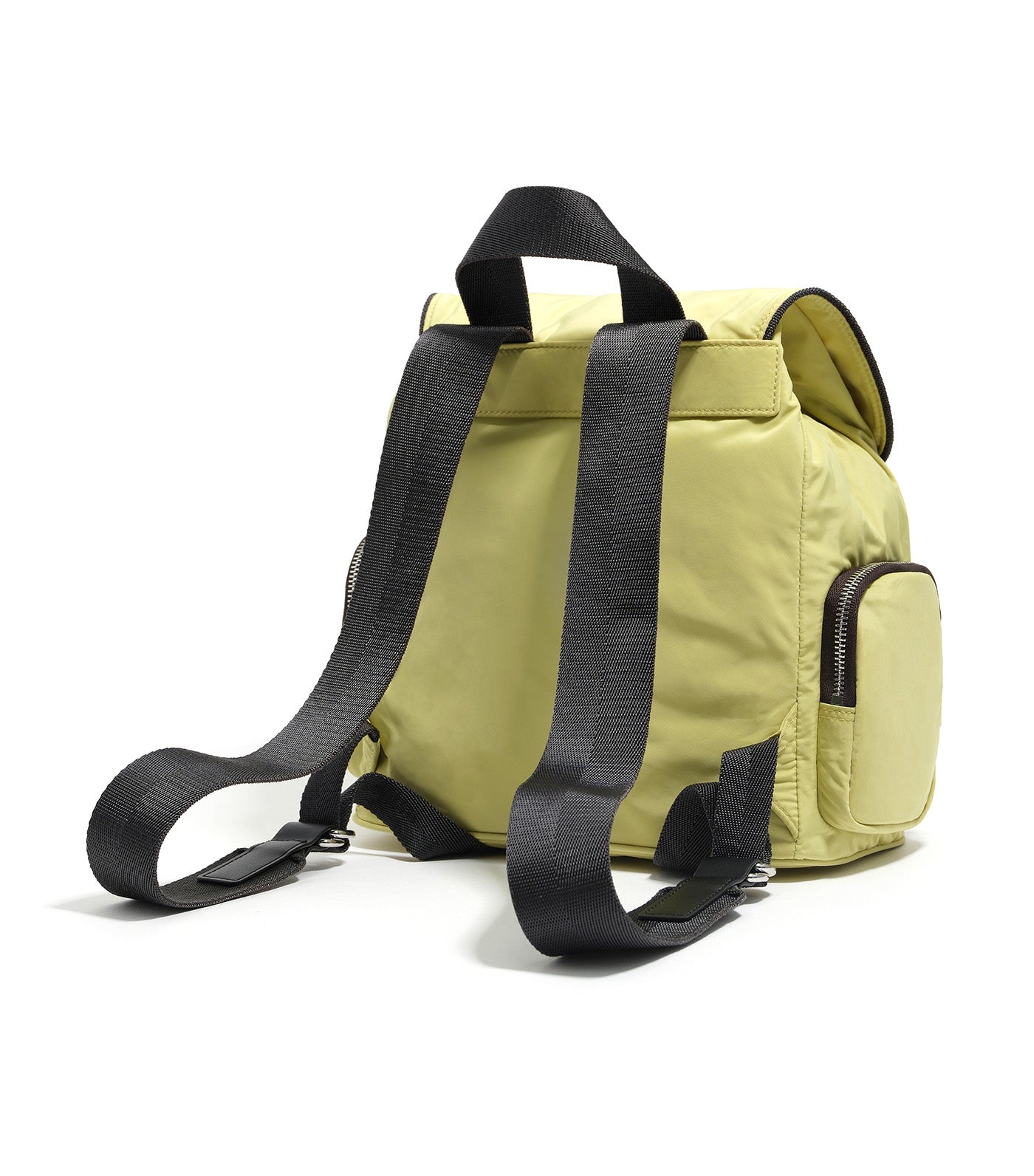 Medium Nylon Pocket Backpack Pale Lime