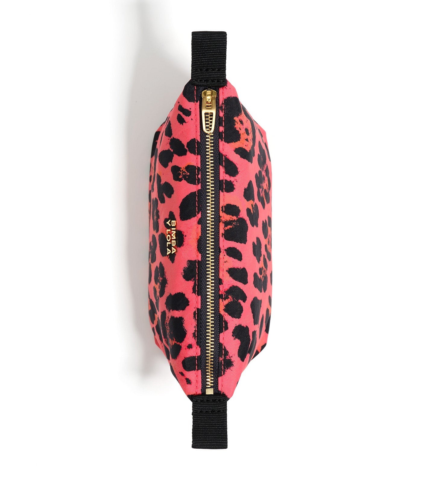 Nylon Make-Up Case Leopard Print Electric Pink