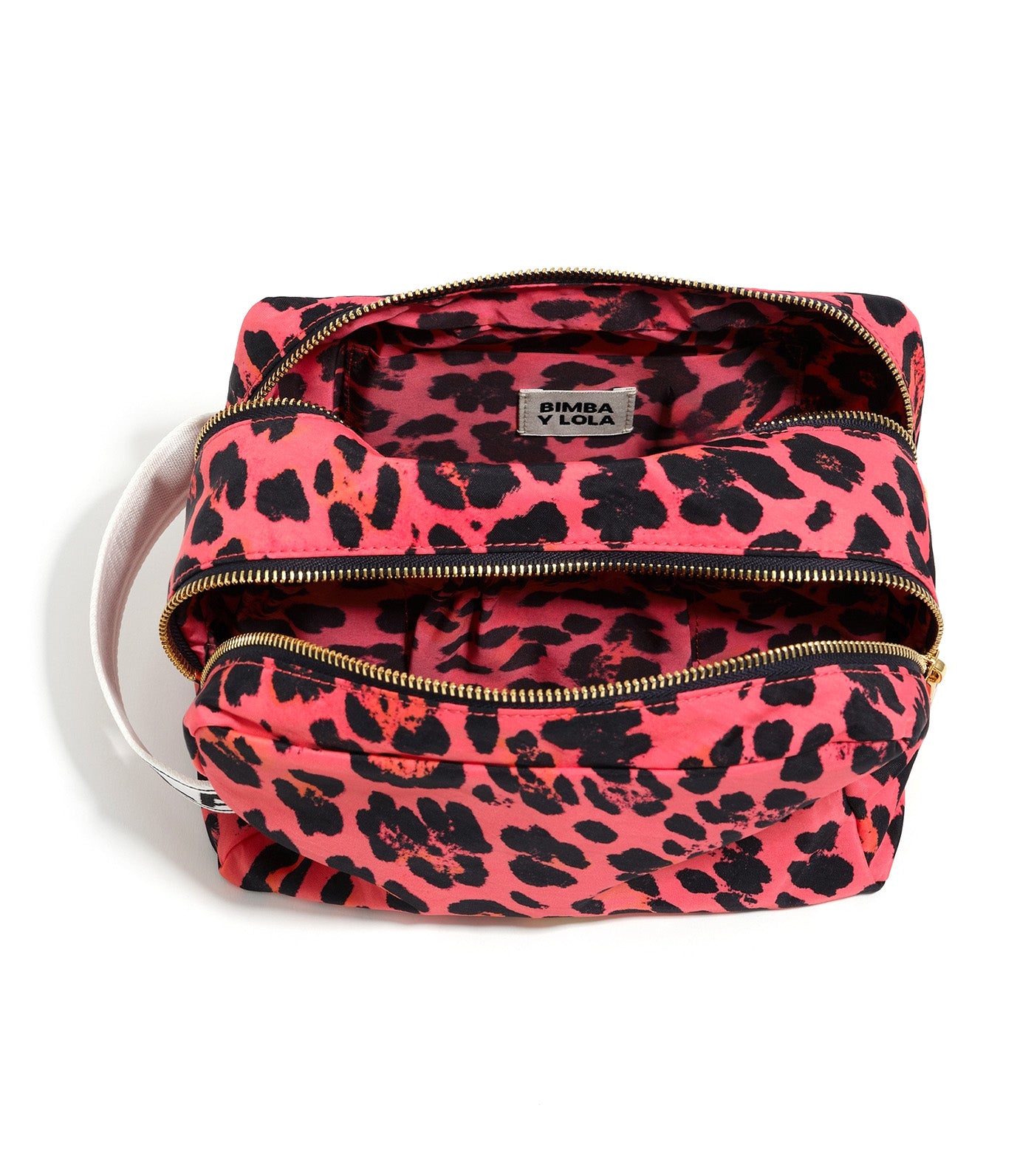 Large Nylon Make-Up Case Leopard Print