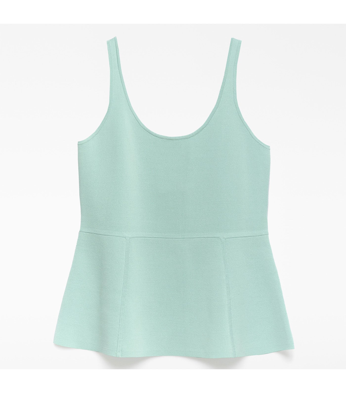 Knit Peplum Top Sea Water Green