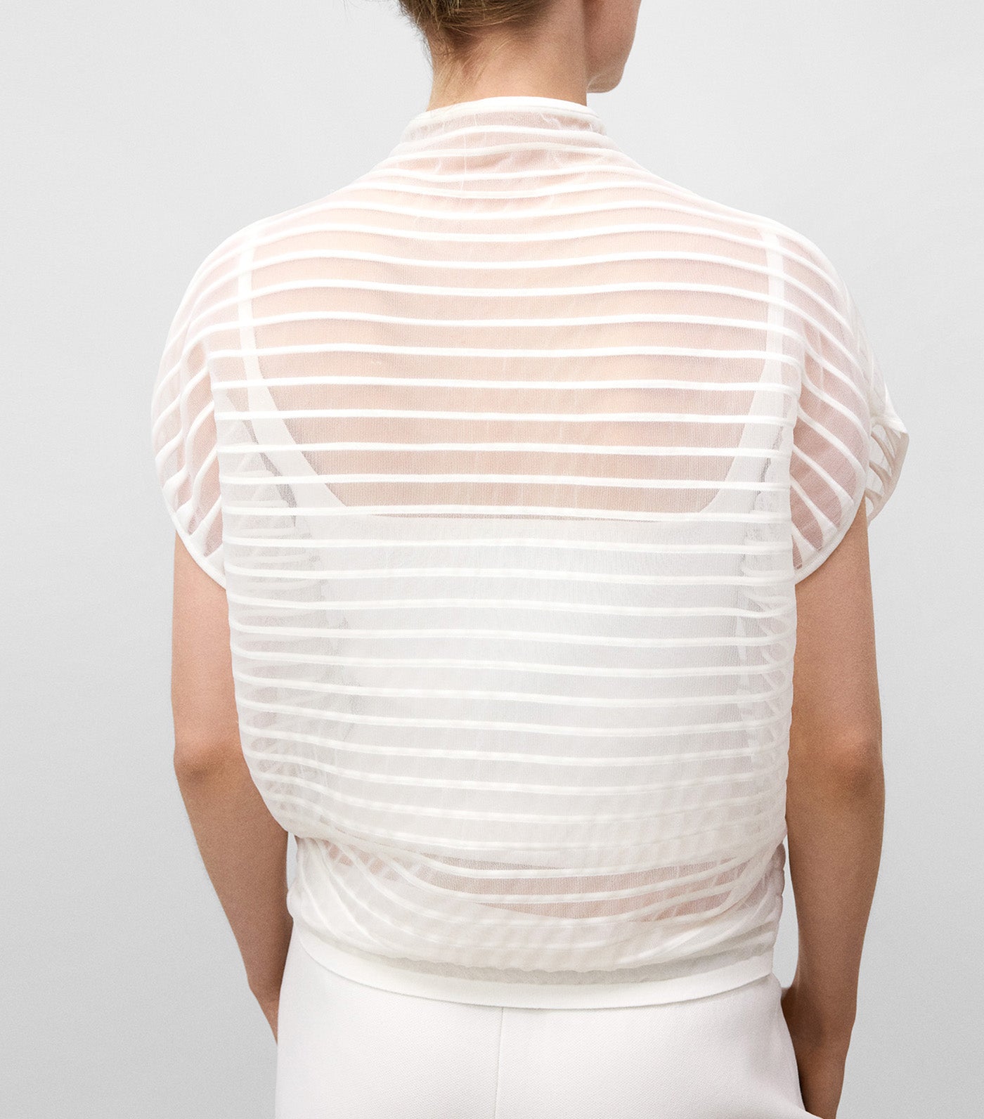 Knit Sheer Sweater Ecru