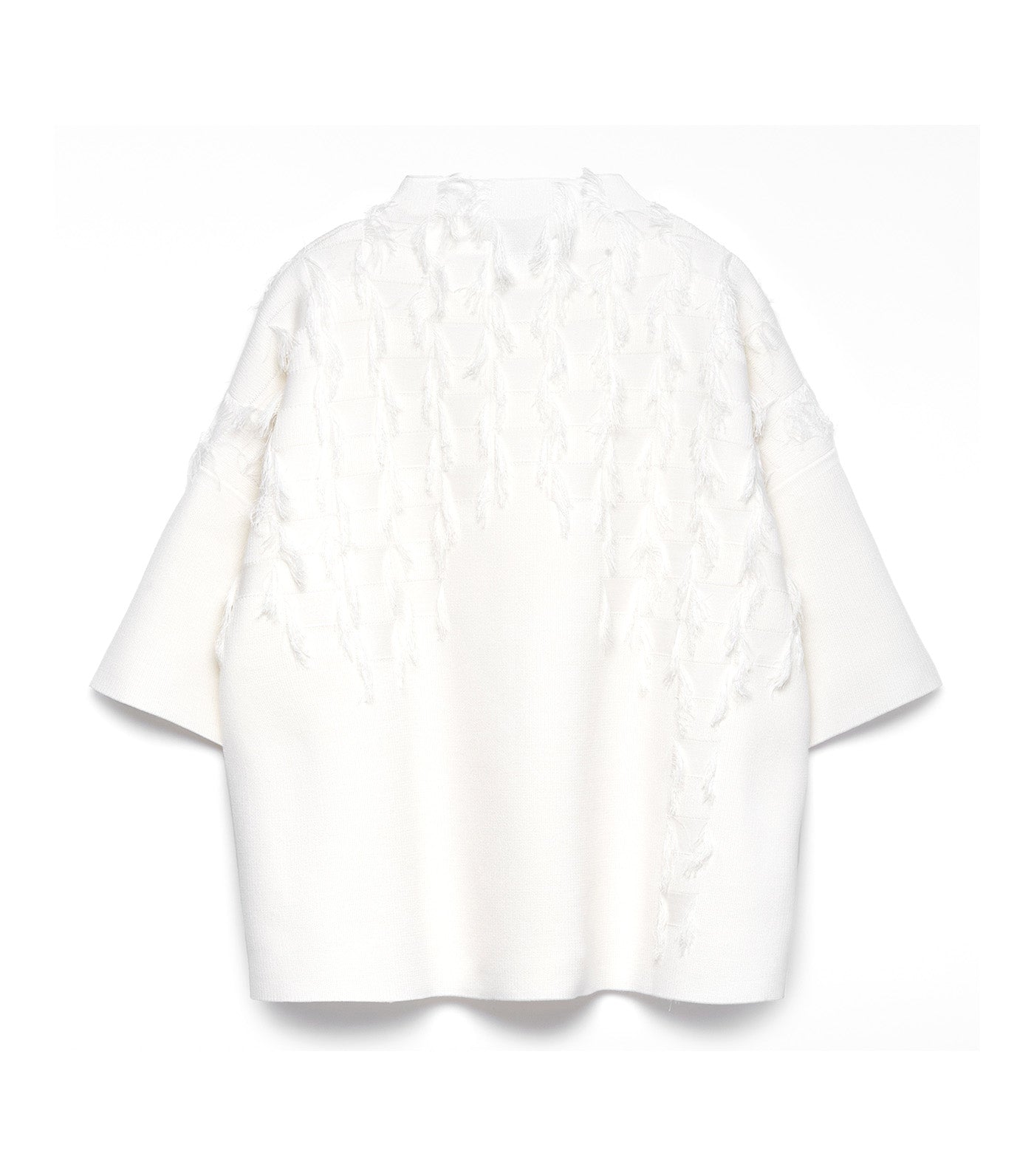 Fringe Detailing Sweater White