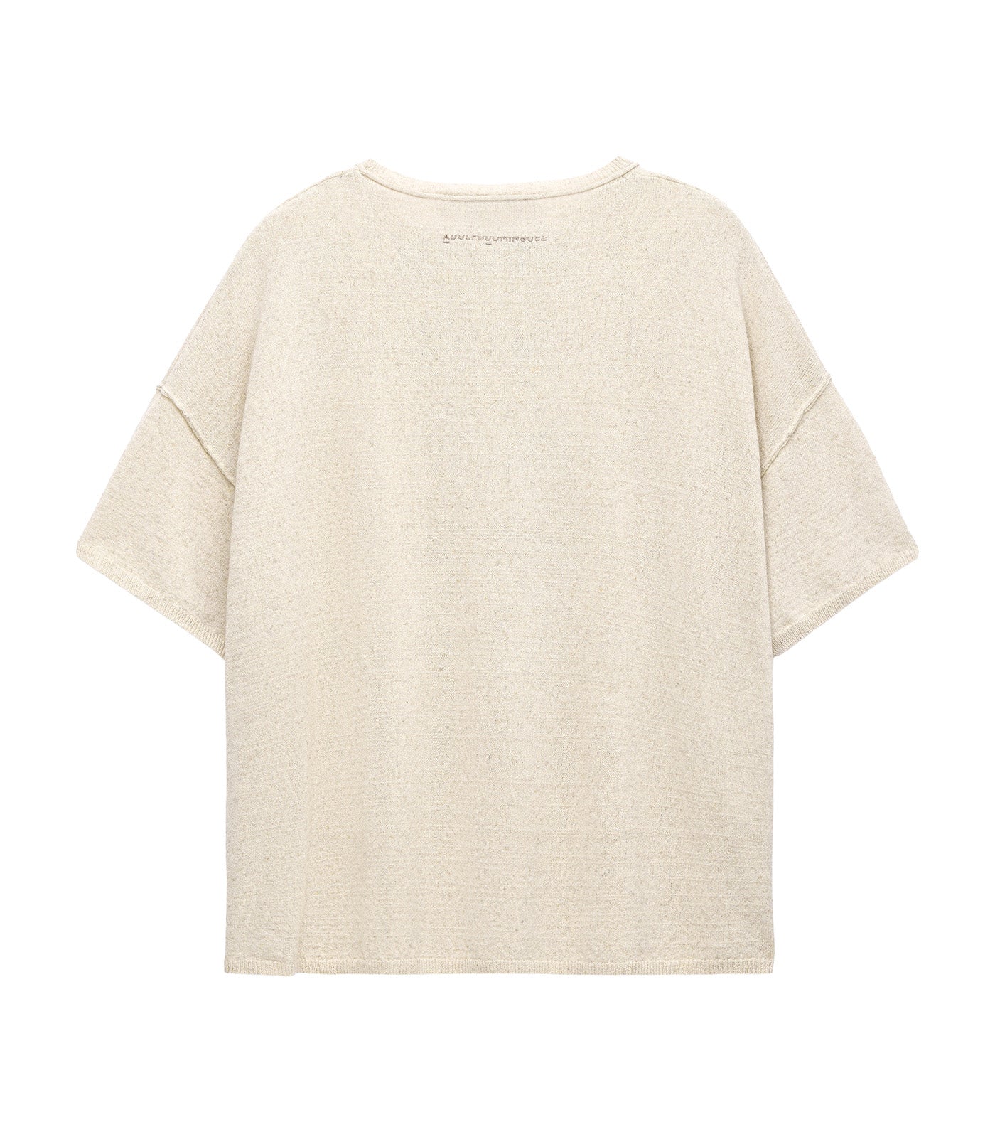 Short Sleeve Knit Sweater Sand Melange