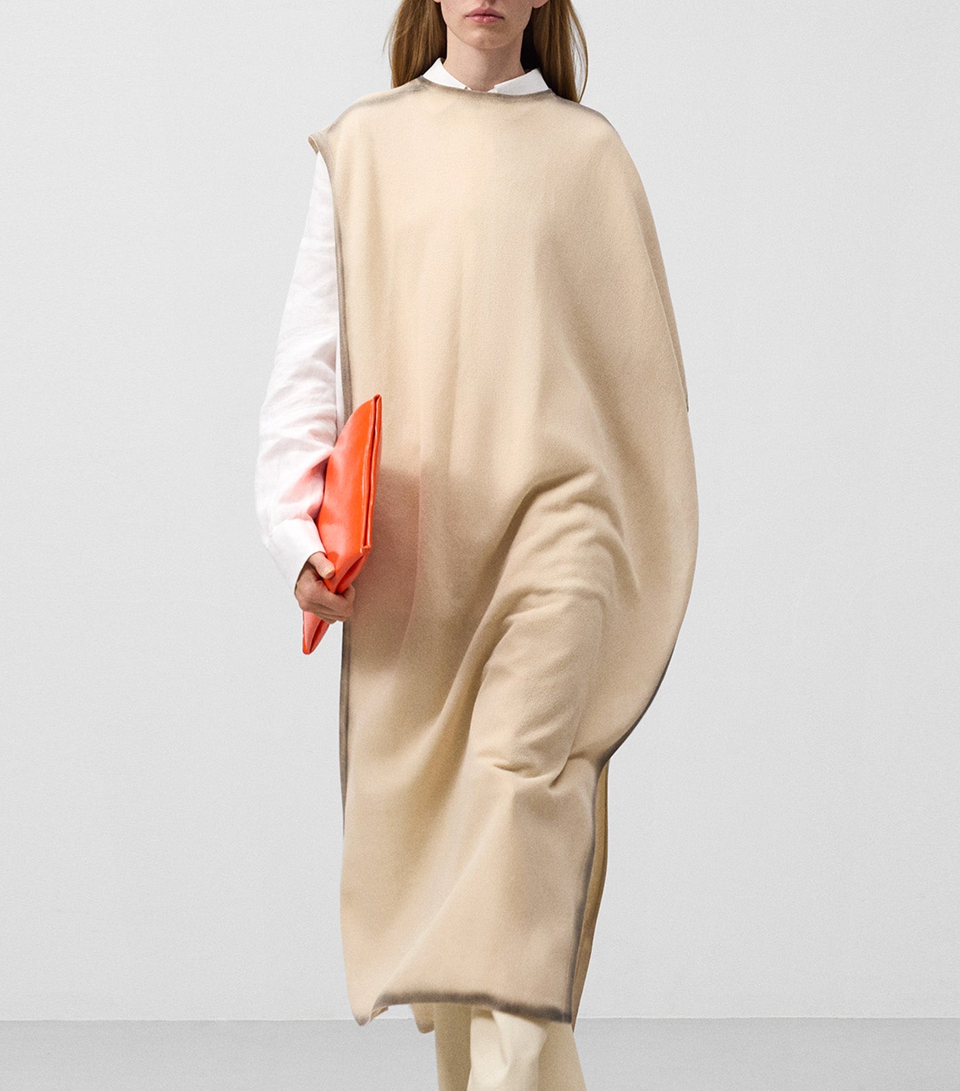 Spray Effect Asymmetrical Cape Camel