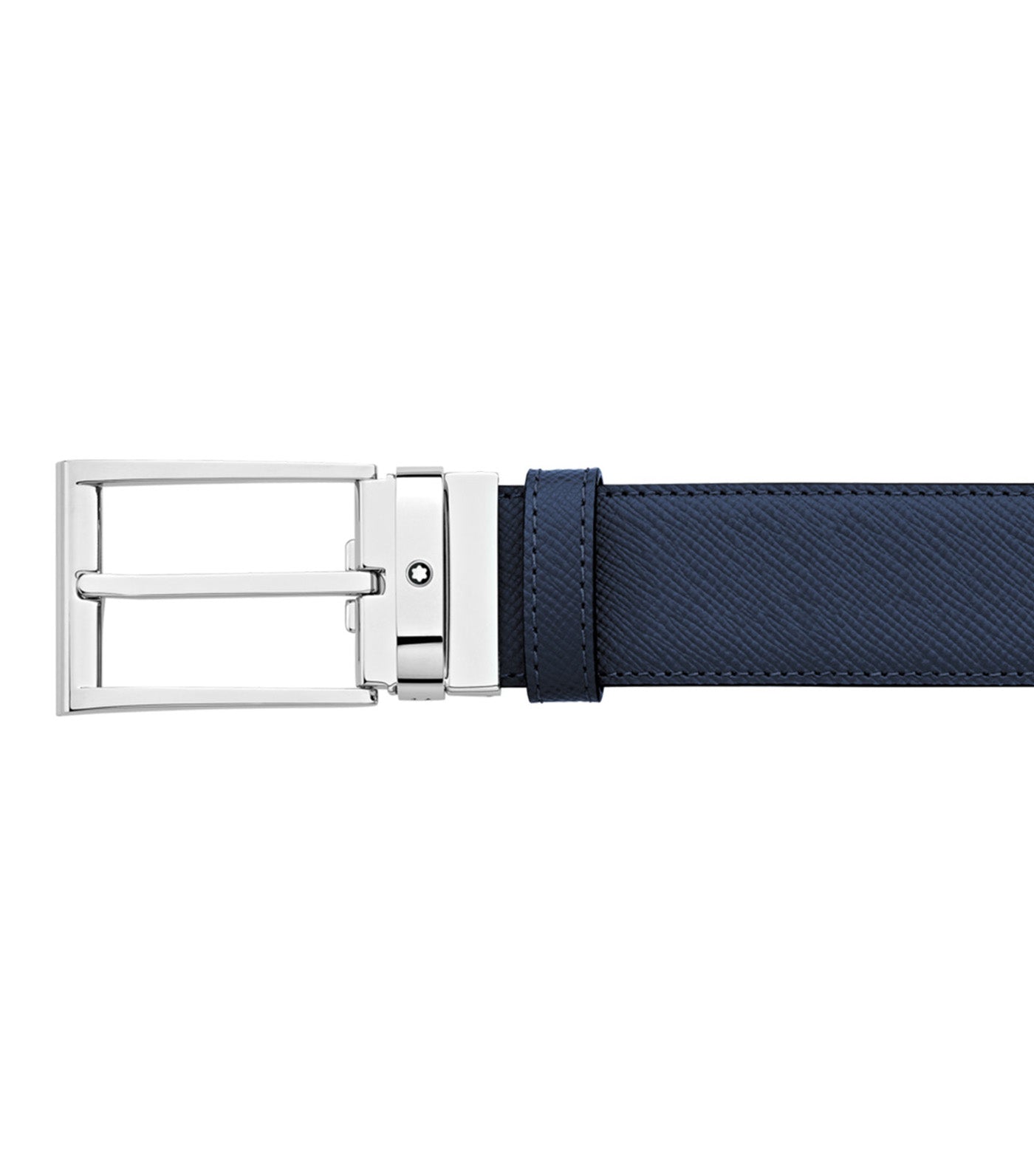 35mm Reversible Leather Belt Black/Blue