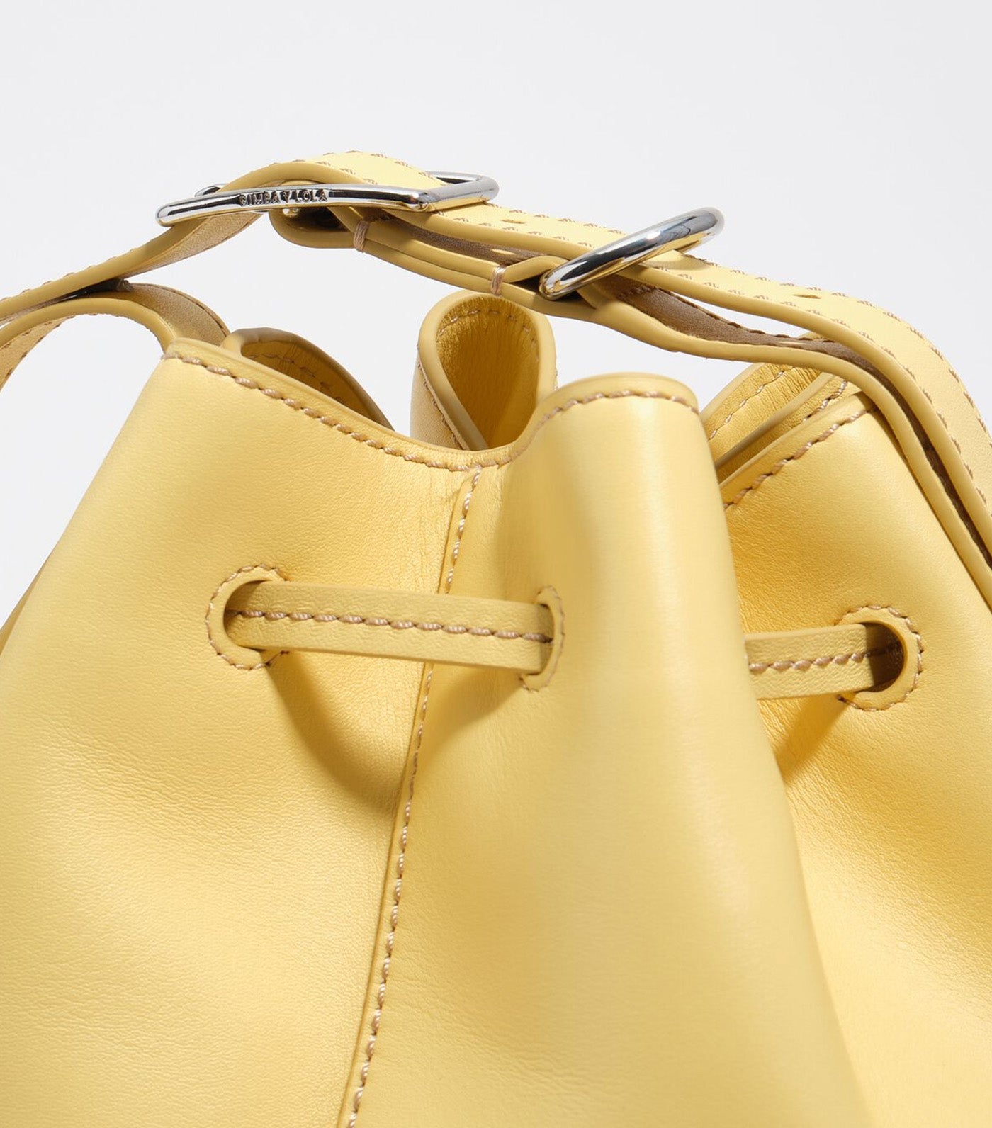 Large Leather Carlino Bucket Bag