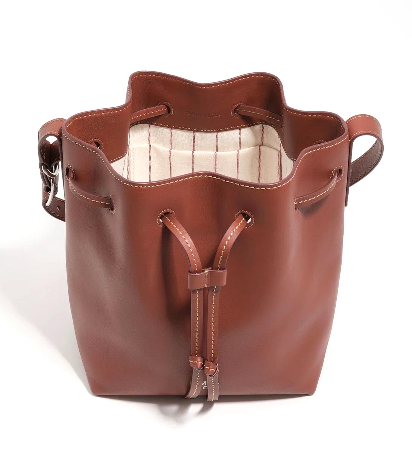 Large Leather Carlino Bucket Bag