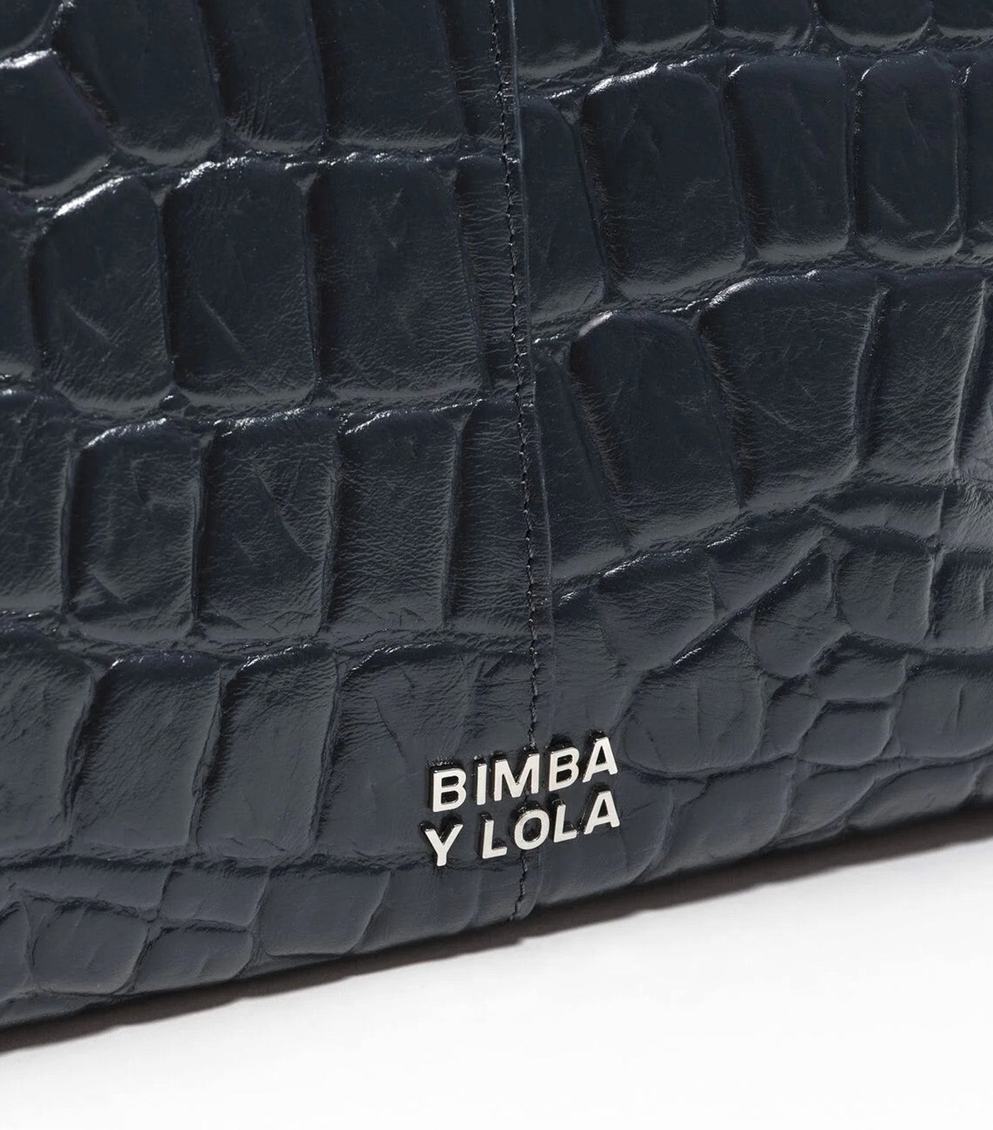 Leather Shopper Bag - Crocodile Embossed