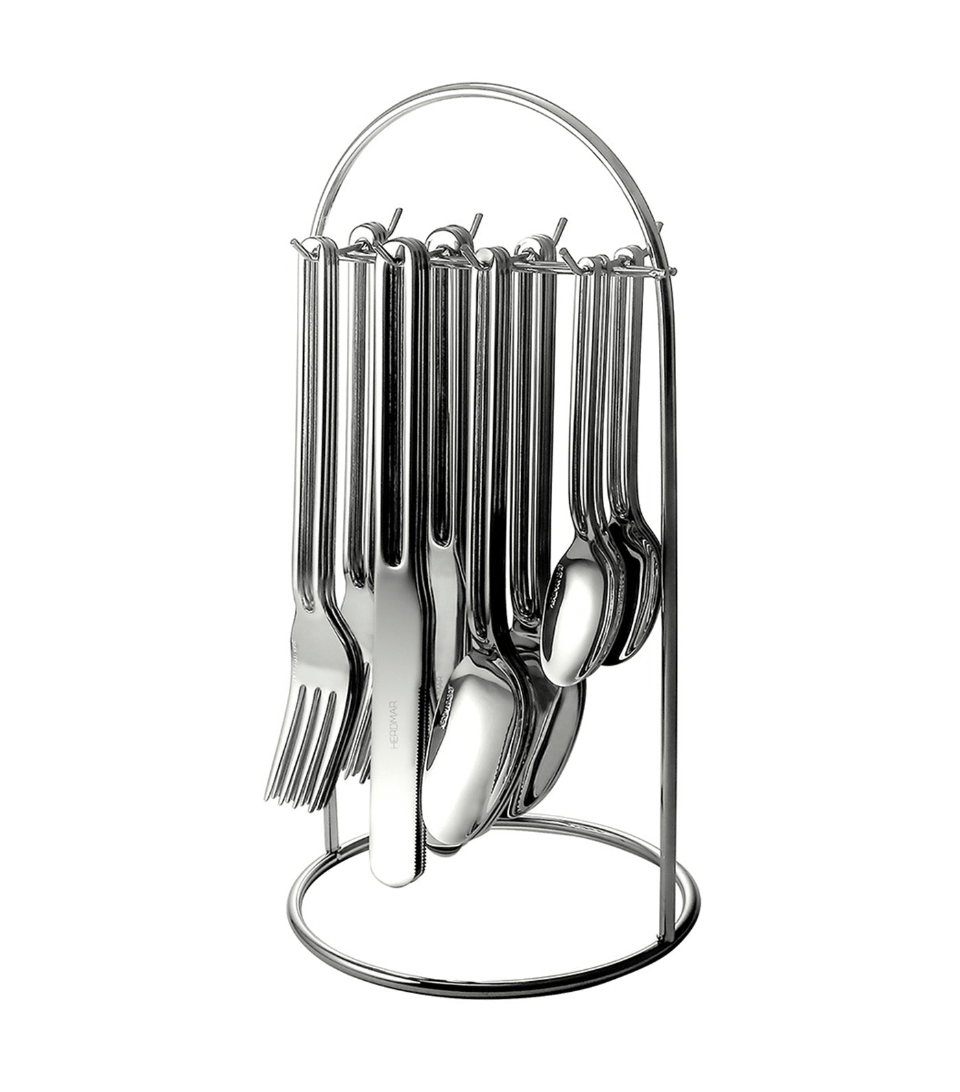 H2 Steel 25-Piece Hanging Cutlery Set