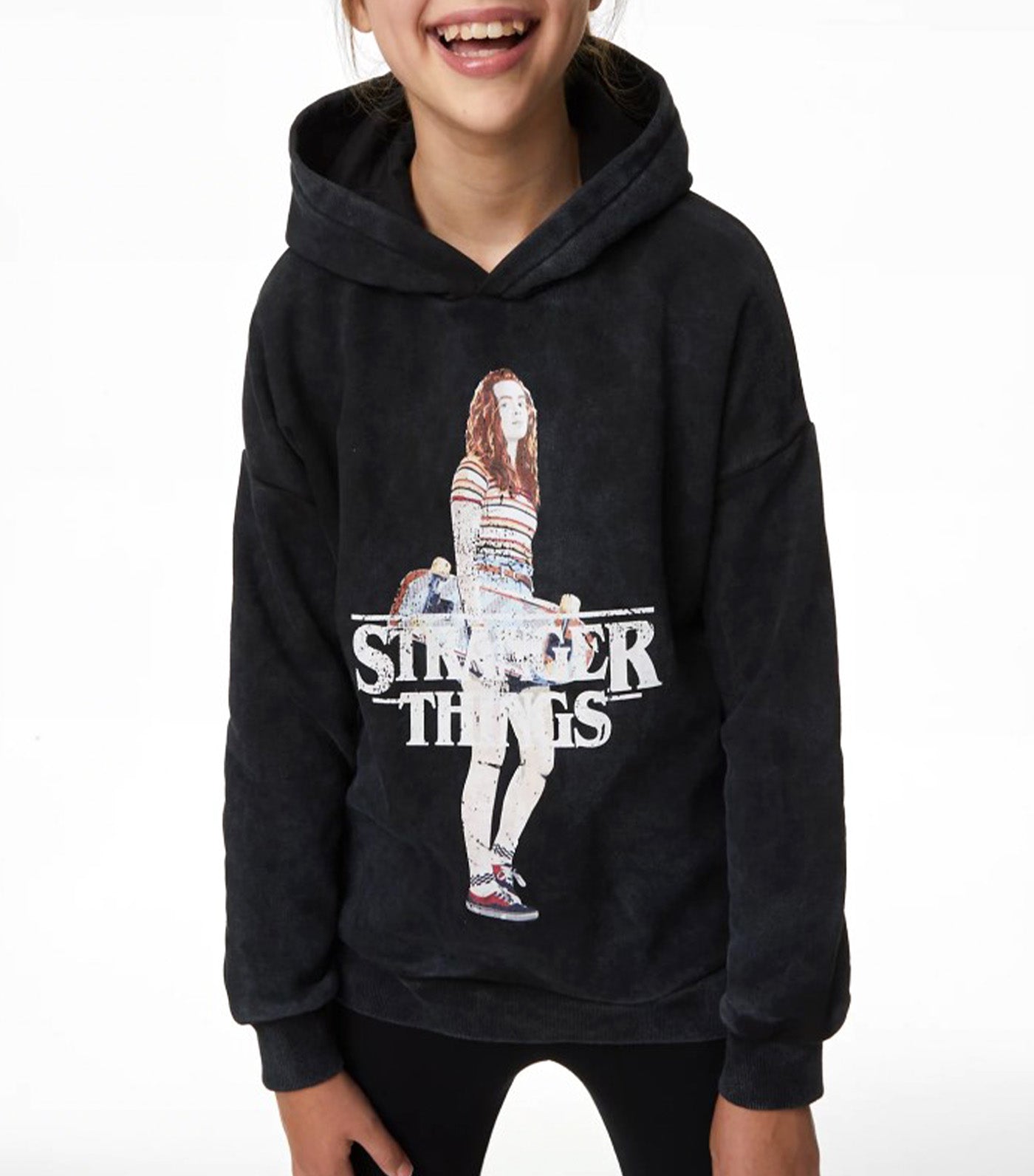 Cotton Rich Stranger Things™ Hoodie Charcoal