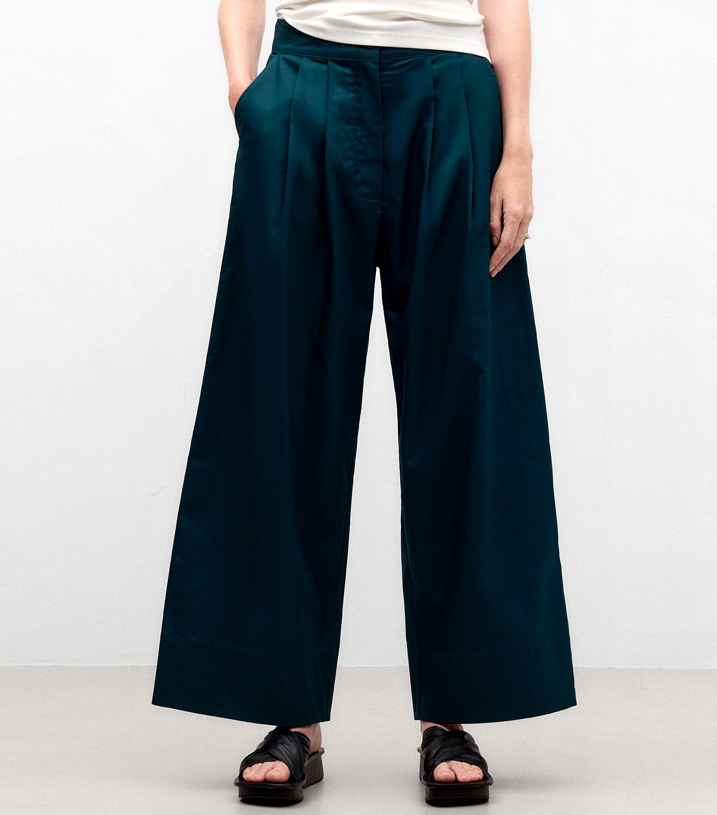 Wide Leg Trousers Blue