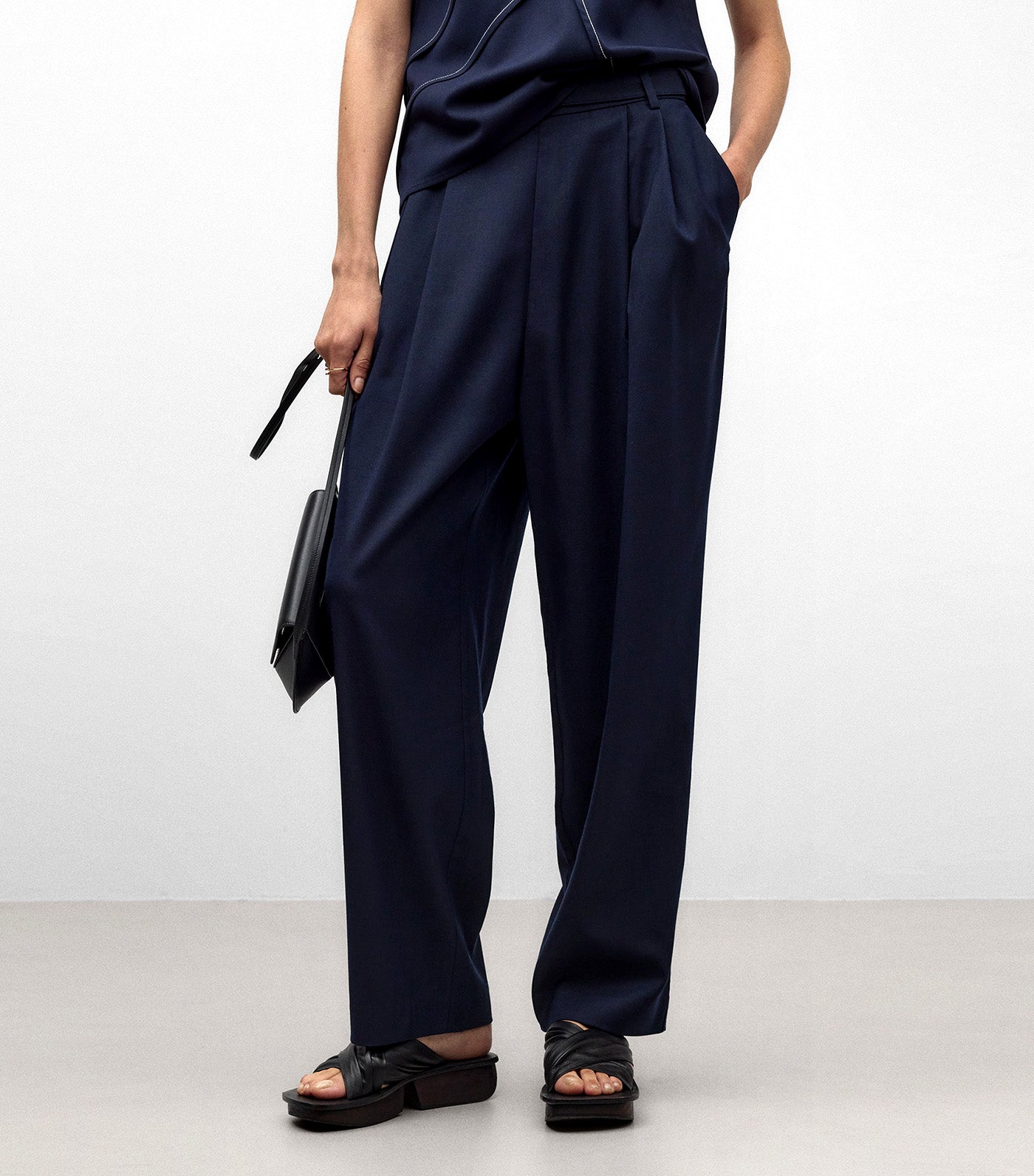 Tailored Trousers Navy Blue