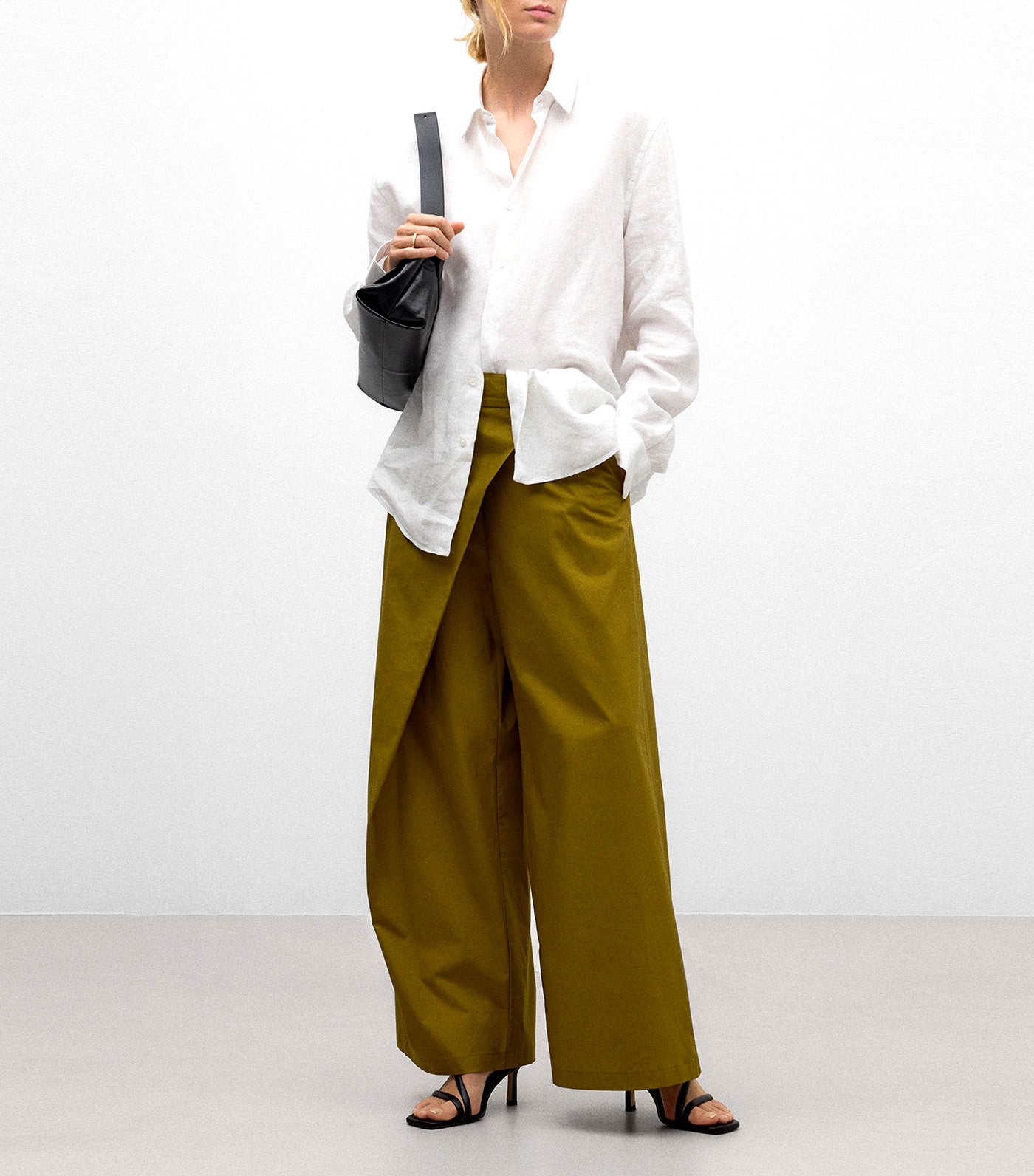 Cotton Cross-Front Trousers