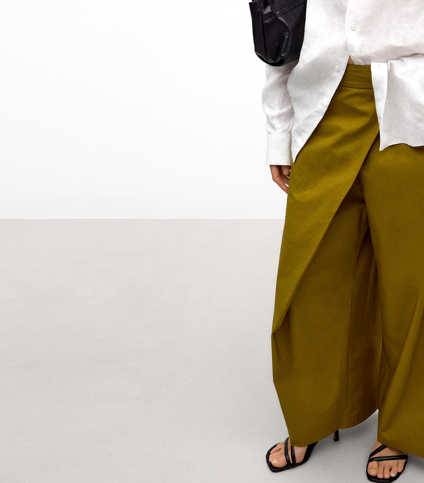 Cotton Cross-Front Trousers