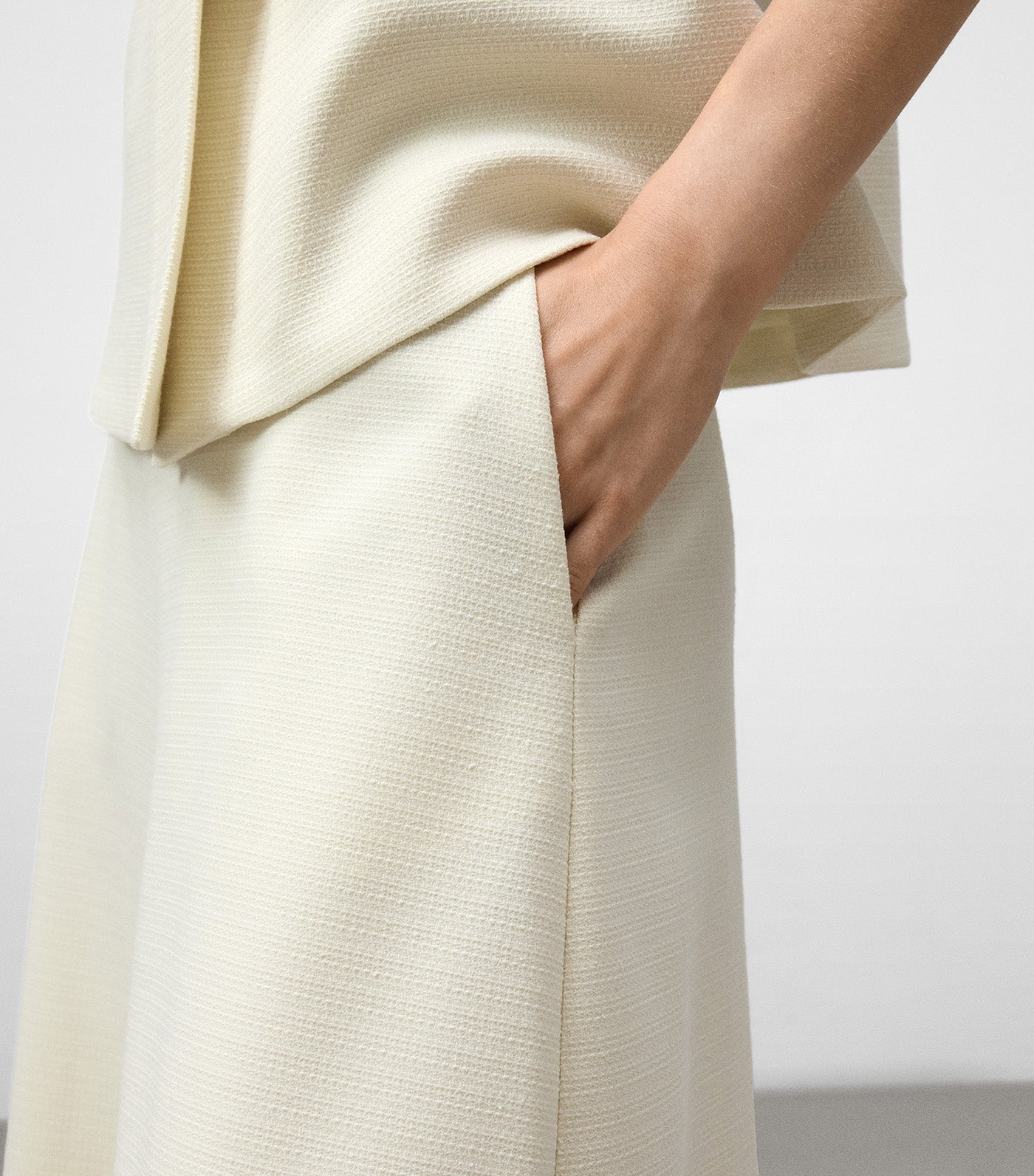 Adolfo Dominguez Textured Culotte Trousers Ecru 