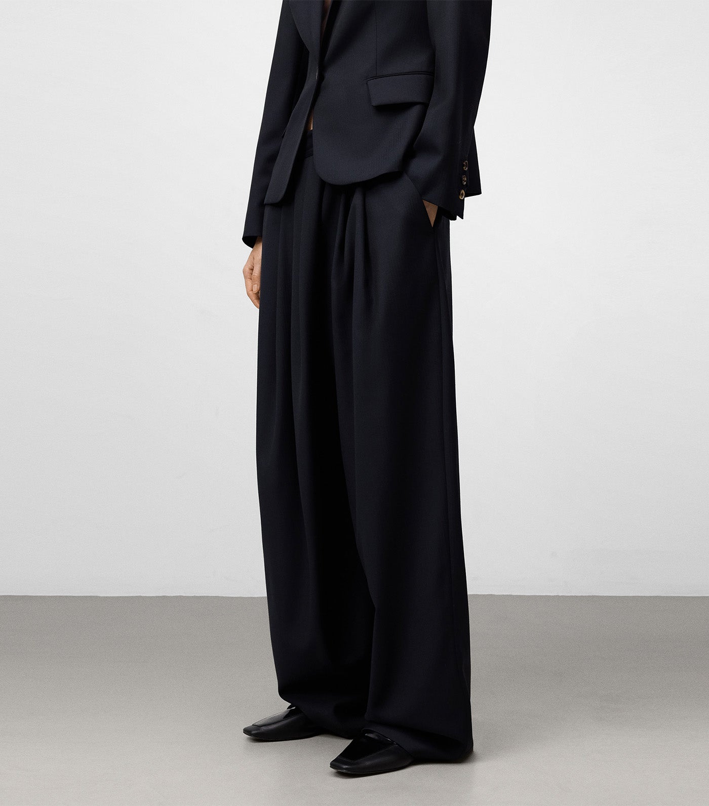 Adolfo Dominguez Tailored Trousers Navy Blue