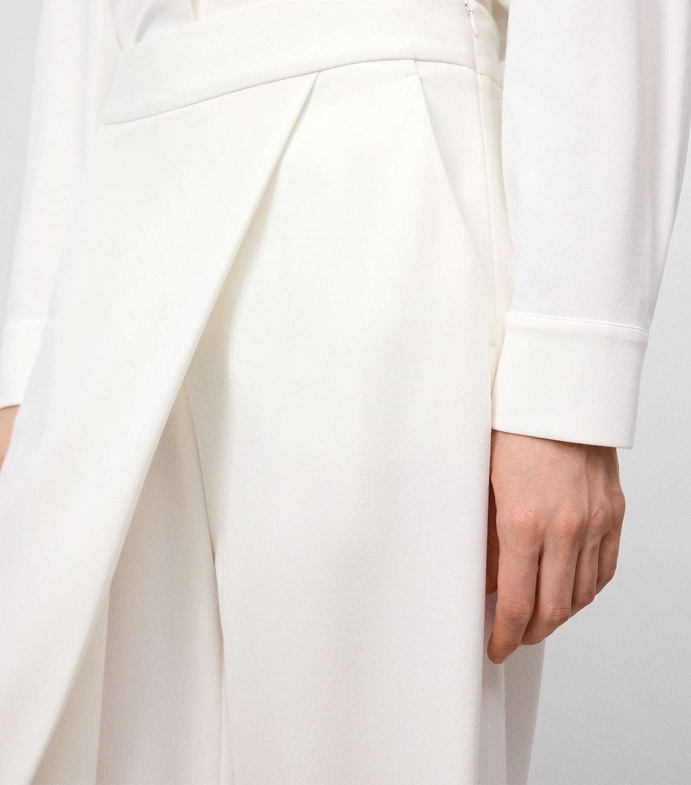 Adolfo Dominguez Knit Wrap Trousers White