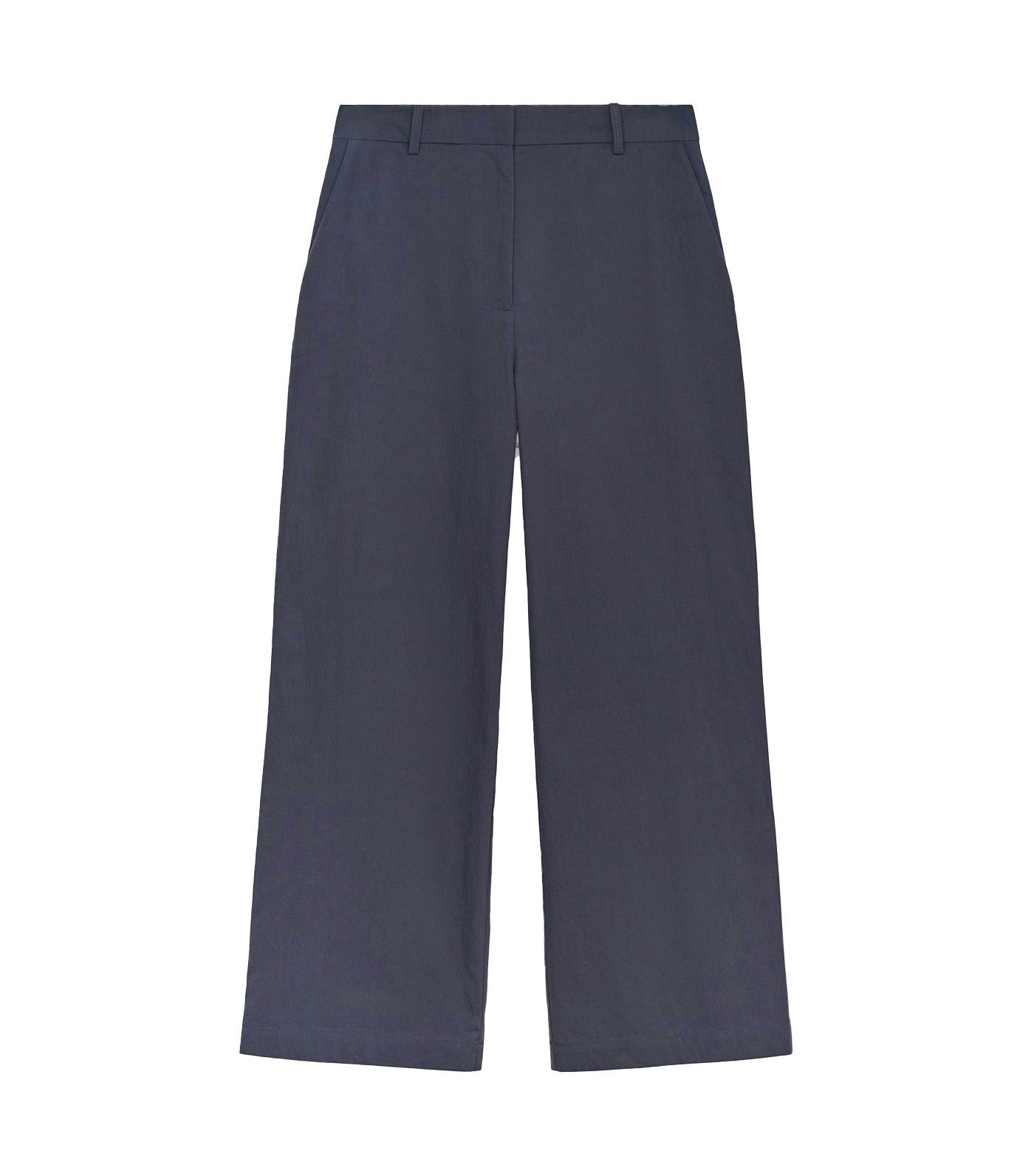 Adolfo Dominguez Organic Cotton Ankle-Length Trousers Dark Gray 