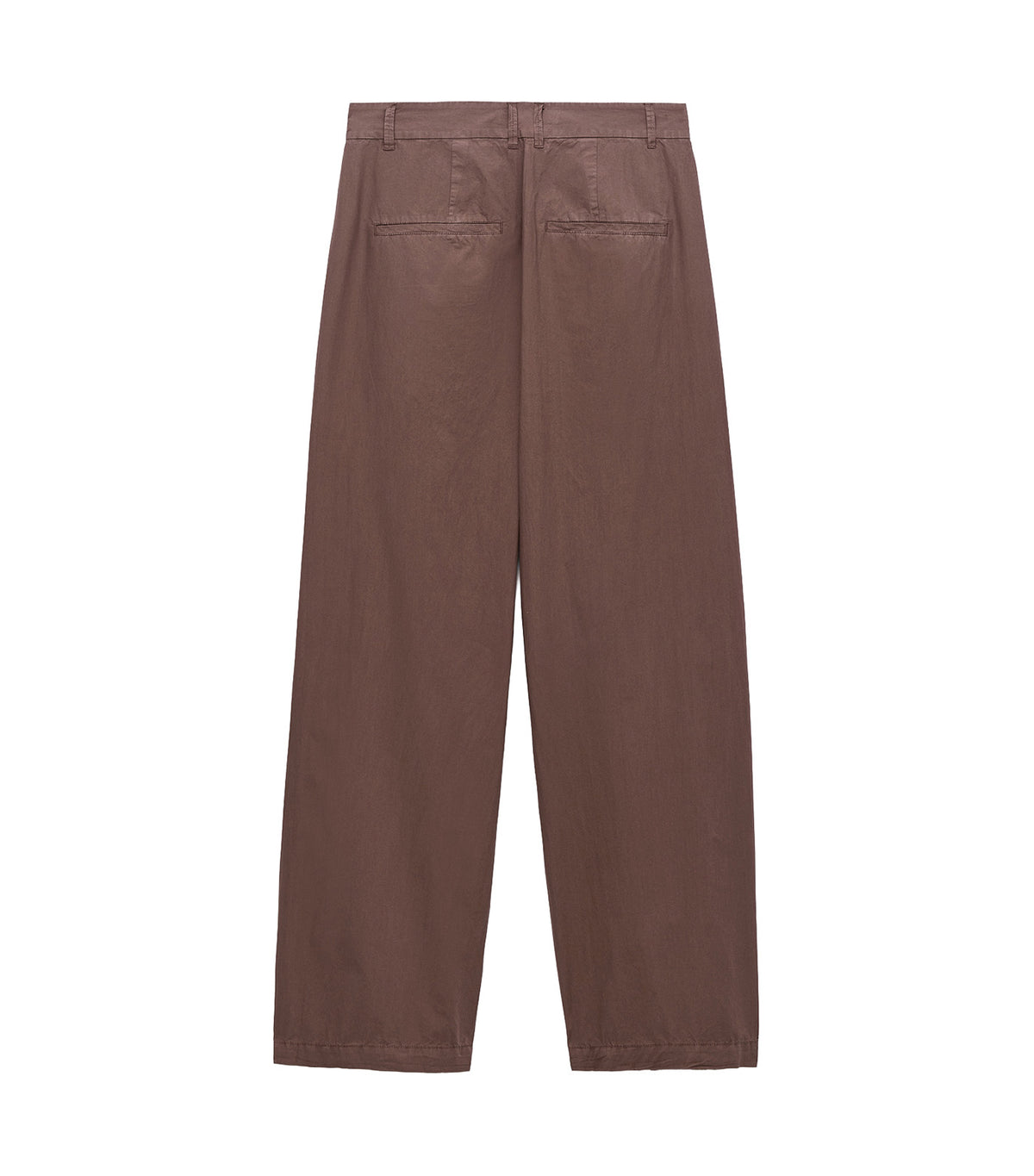 Organic Cotton Barrel Fit Trousers Brown