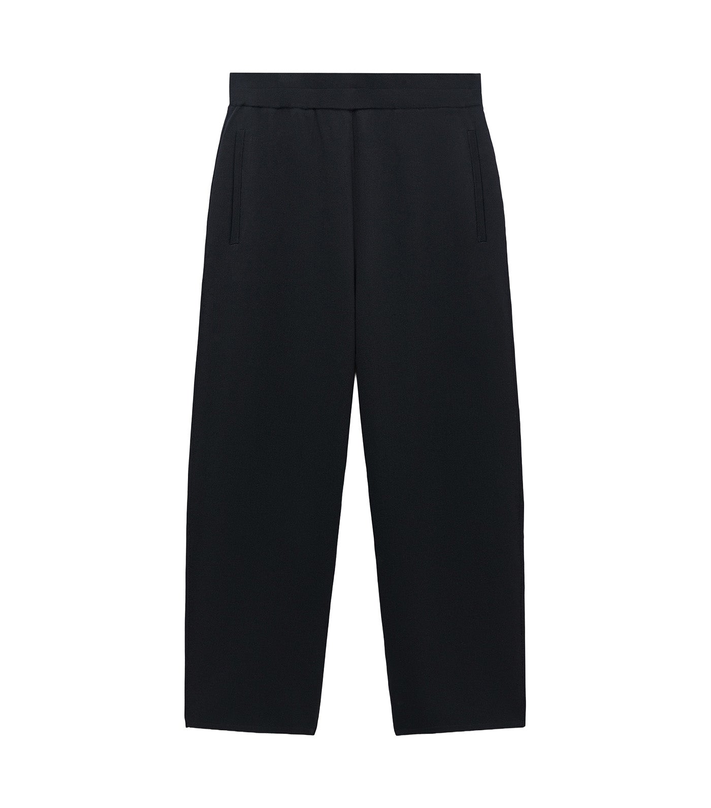 Knit Barrel Fit Trousers Black