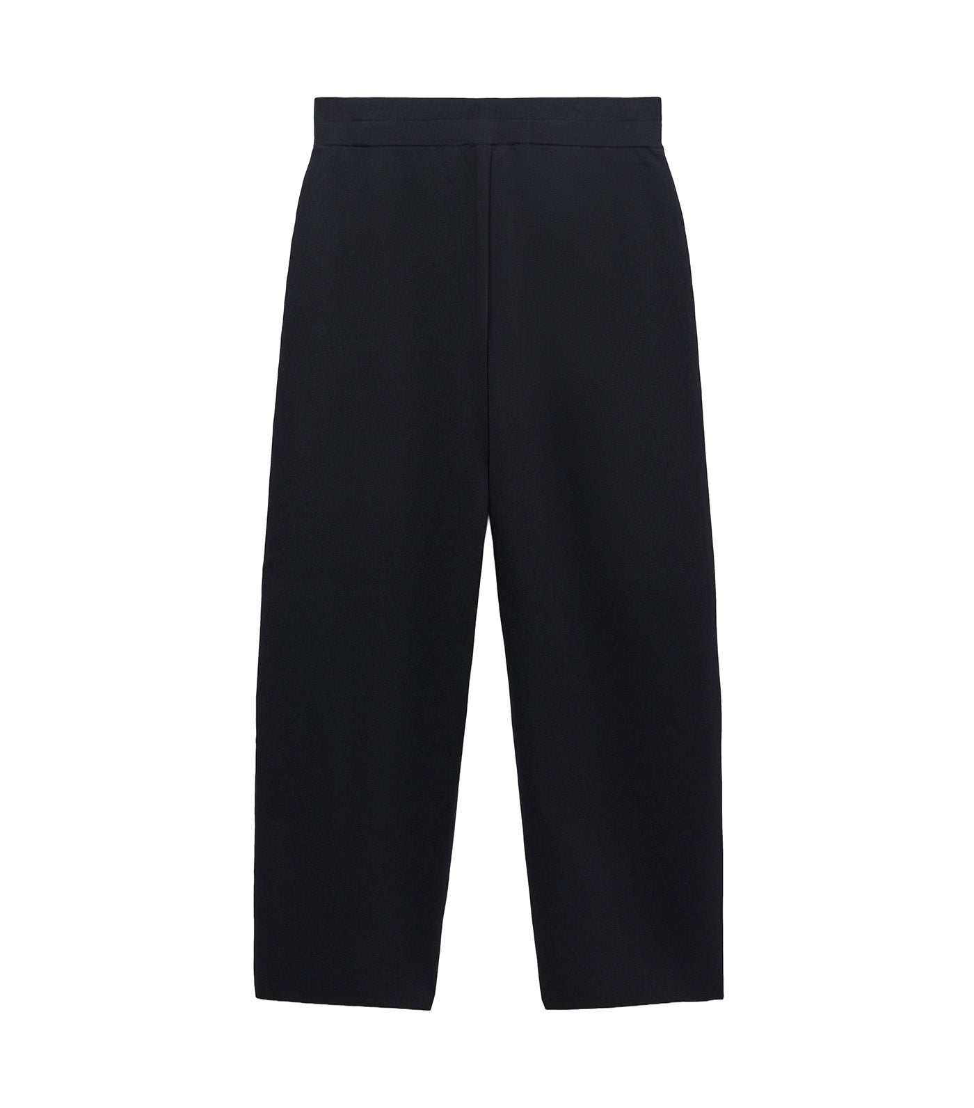 Knit Barrel Fit Trousers Black