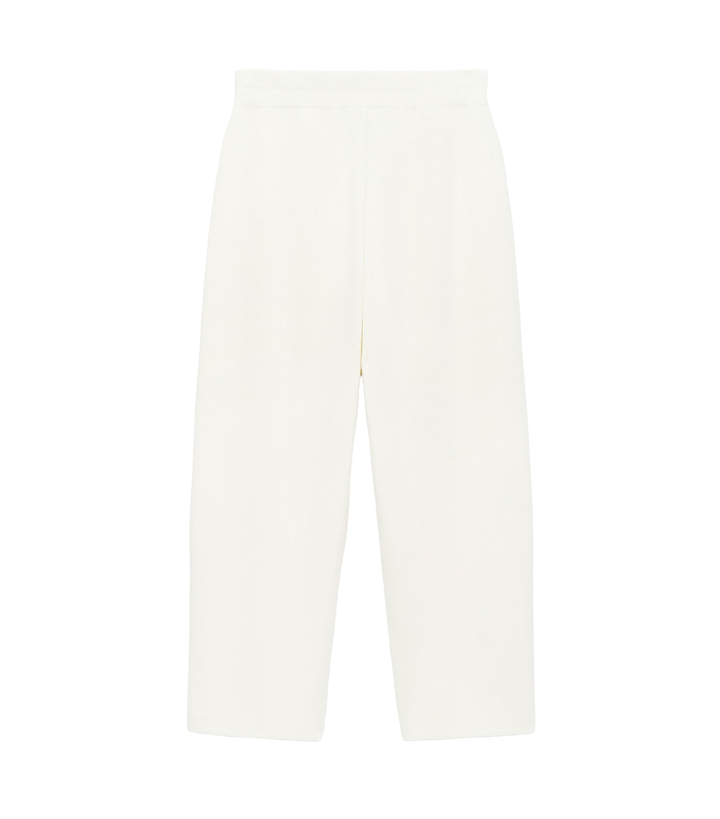Knit Barrel Fit Trousers Light Cream