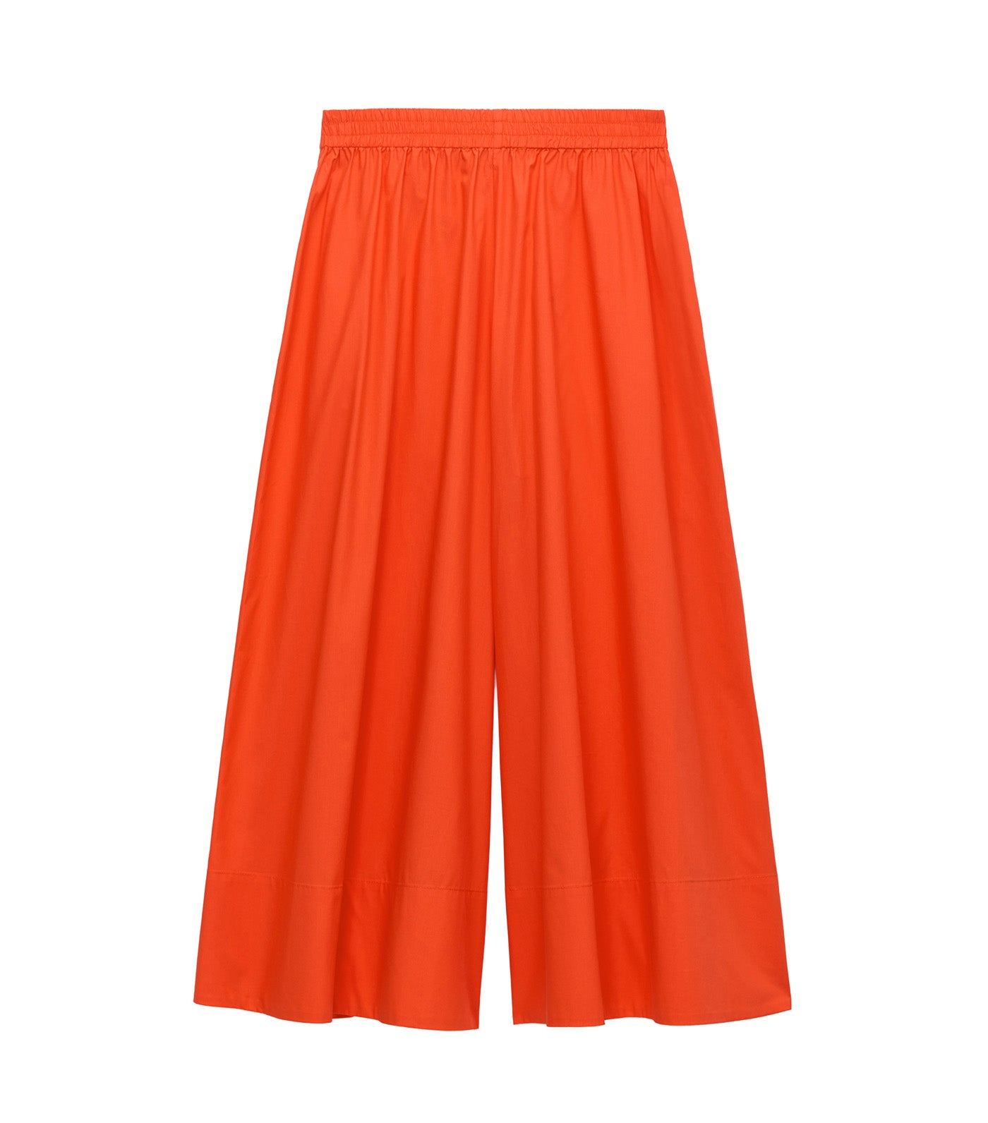 Wide-Leg Culotte Trousers Orange