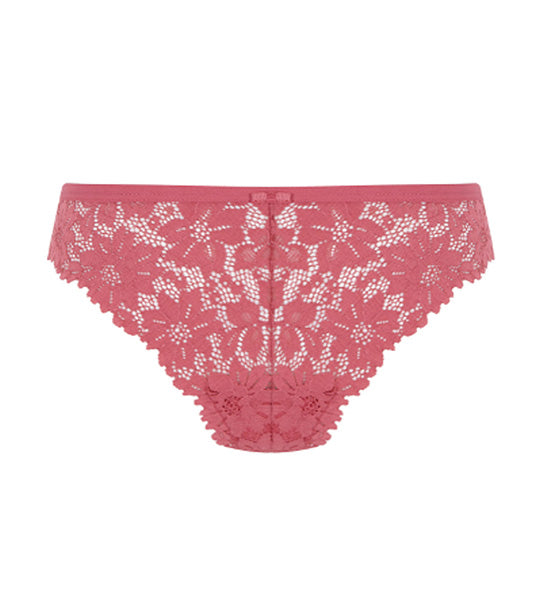 Floral Lace Thong Pink