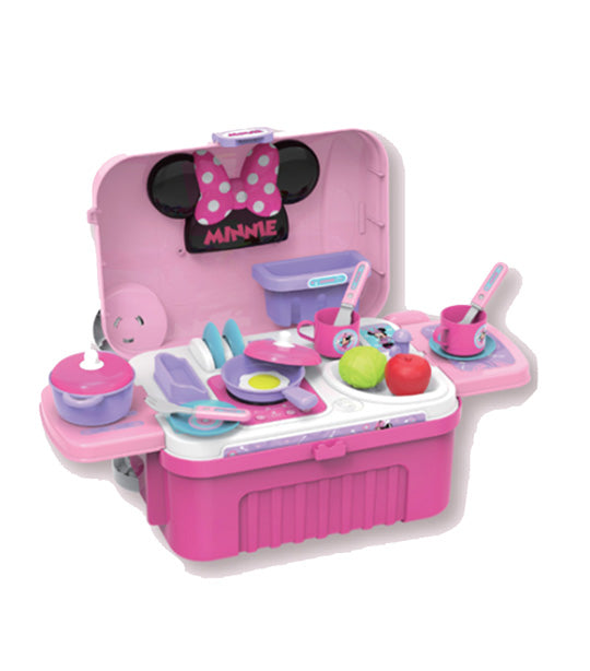 Disney 3 In1 Minnie Mouse Trolley Case Kitchen Set For Kids With Light  Kitchen Tableware Play House Set Toys Kids Birthday Gift - Kitchen Toys -  AliExpress