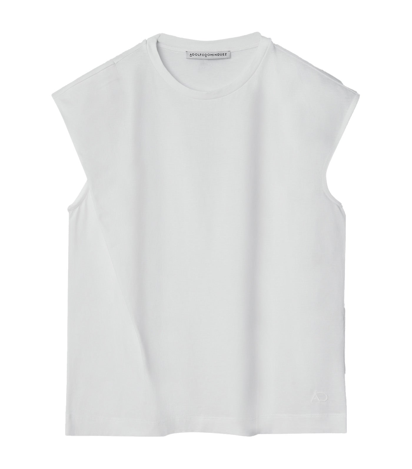 Asymmetrical Cotton T-Shirt Optic White