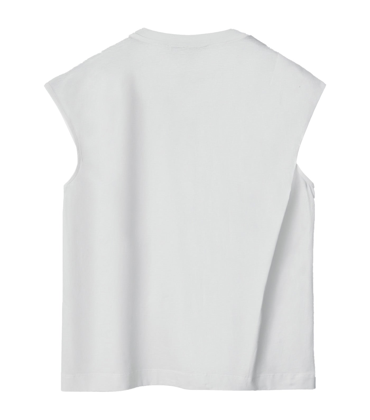 Asymmetrical Cotton T-Shirt Optic White