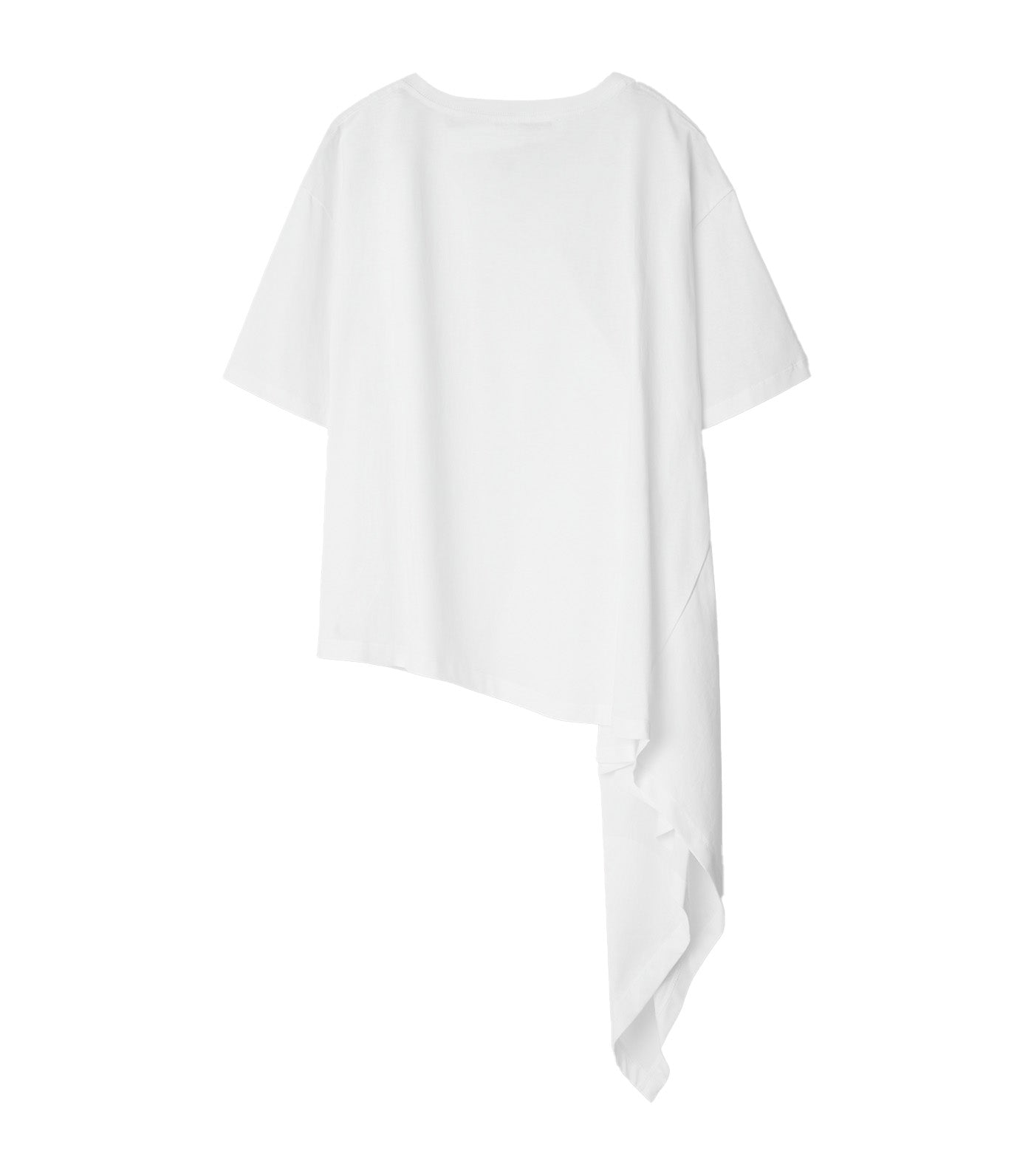 T-Shirt with Side Draping White